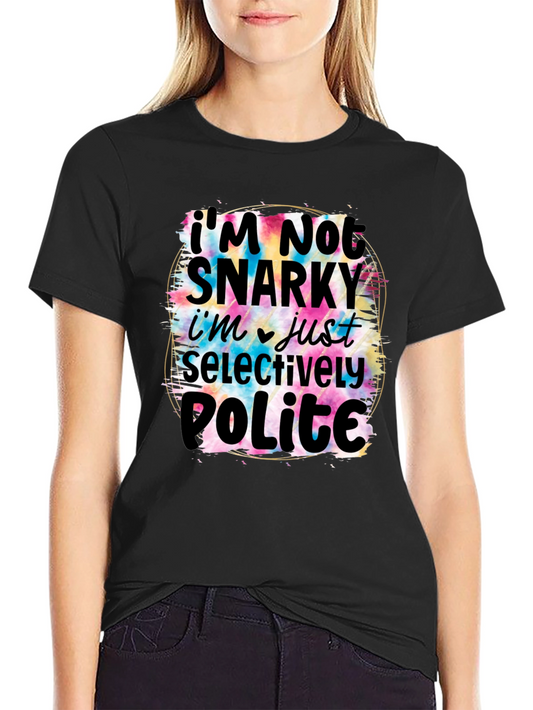 Camiseta Negra con Diseño Im Not Snarky