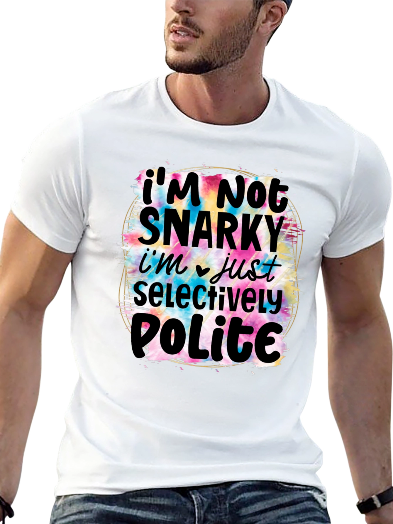 Camiseta Negra con Diseño Im Not Snarky