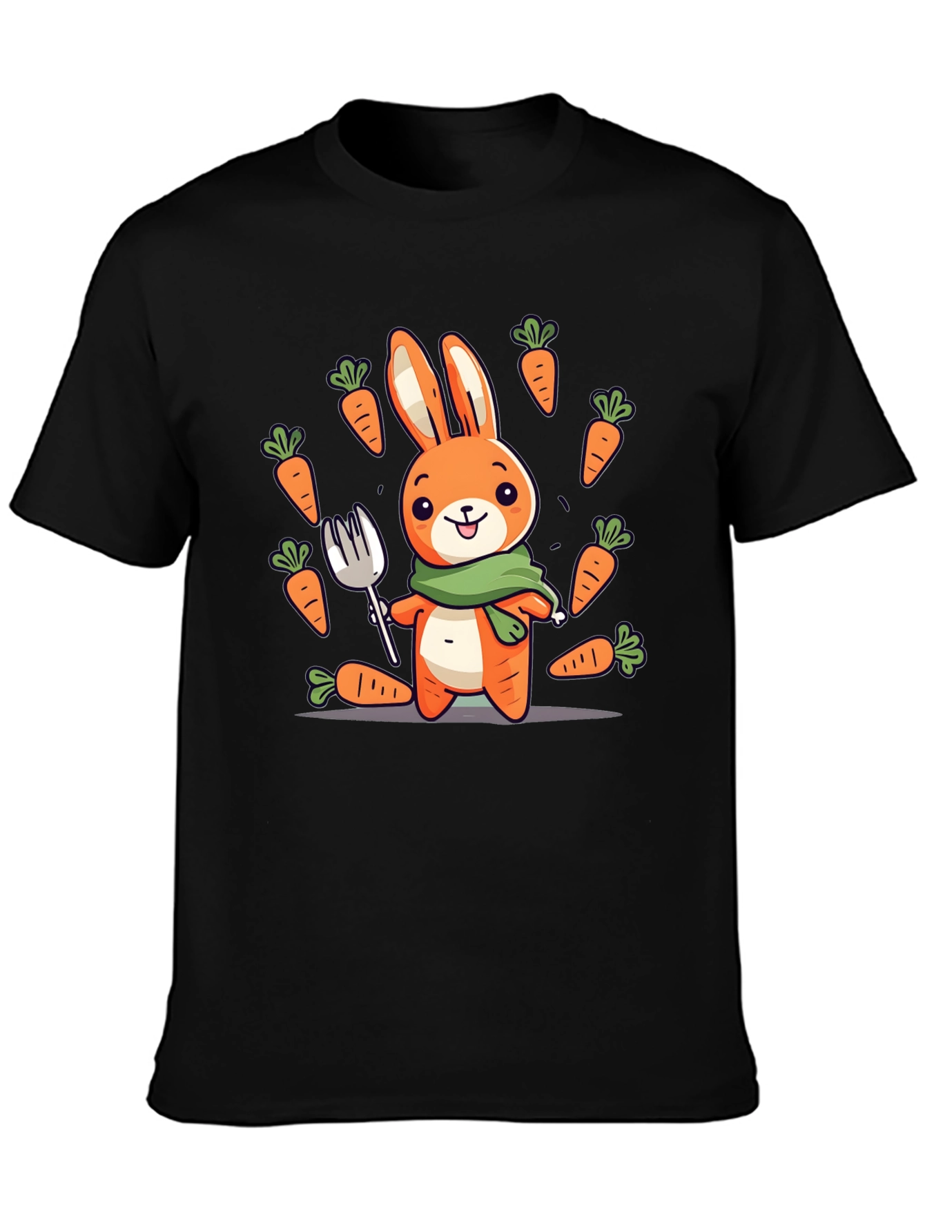 Camiseta Conejo Caricatura con Zanahorias