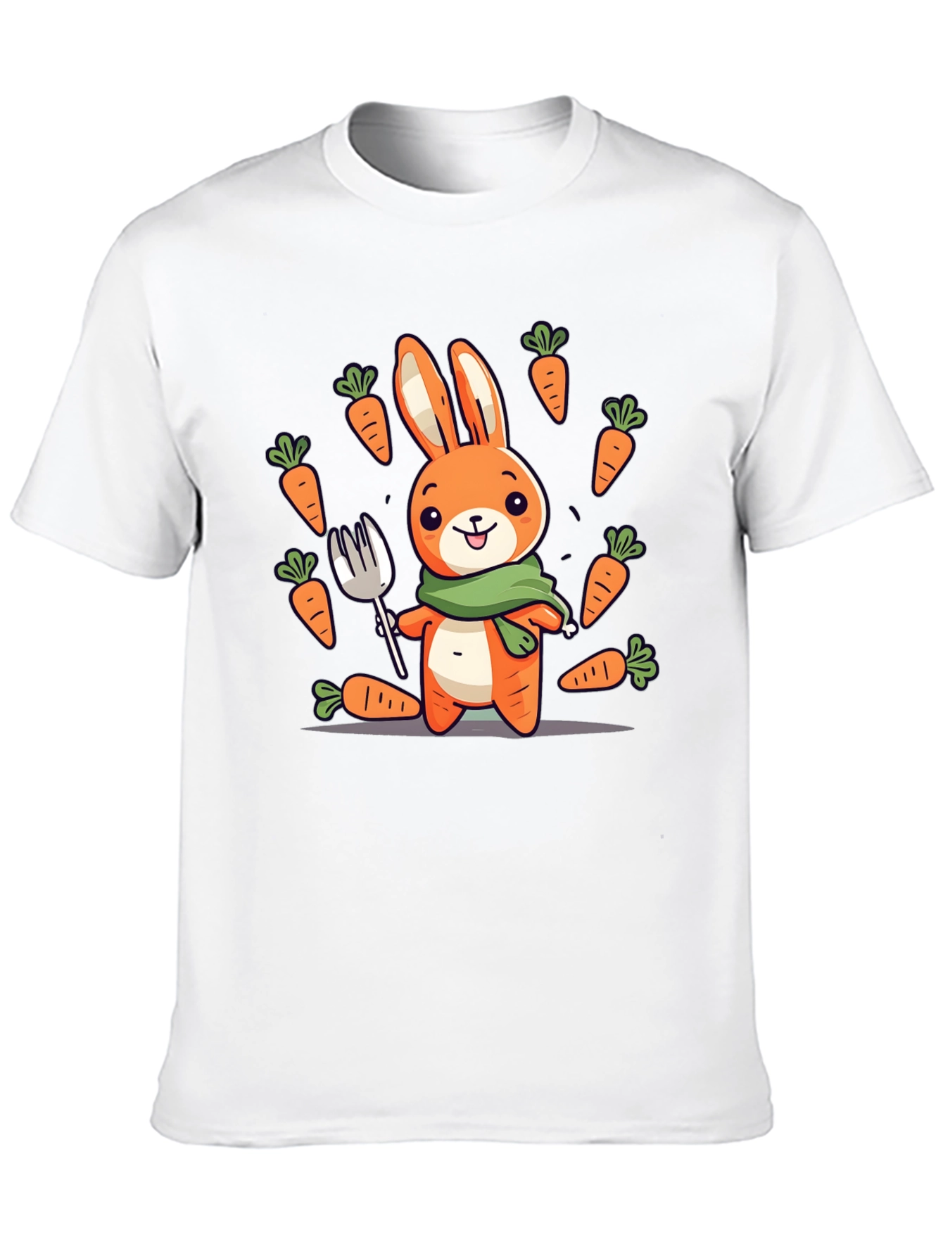 Camiseta Conejo Caricatura con Zanahorias