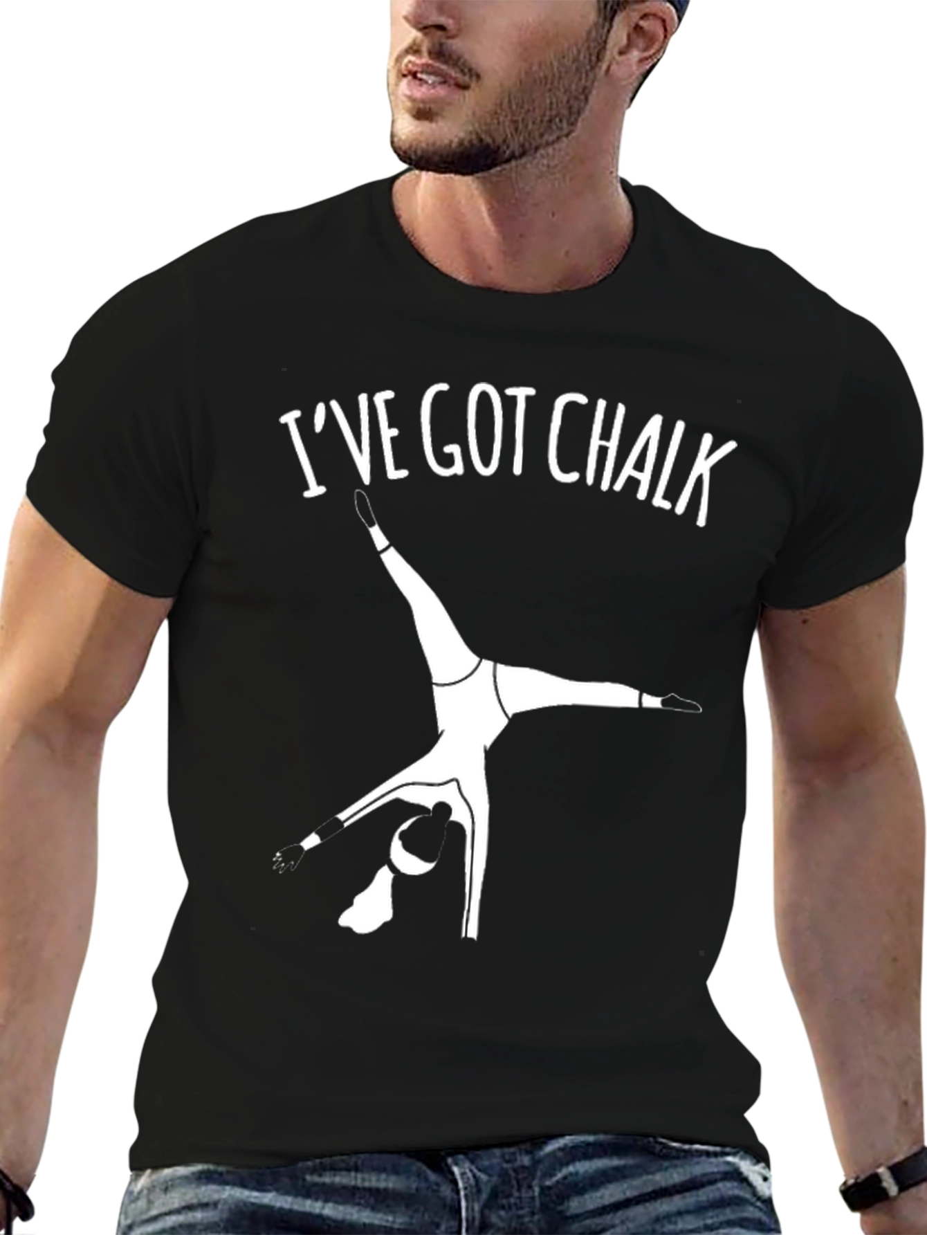 Camiseta Negra Gimnasia: Ive Got Chalk