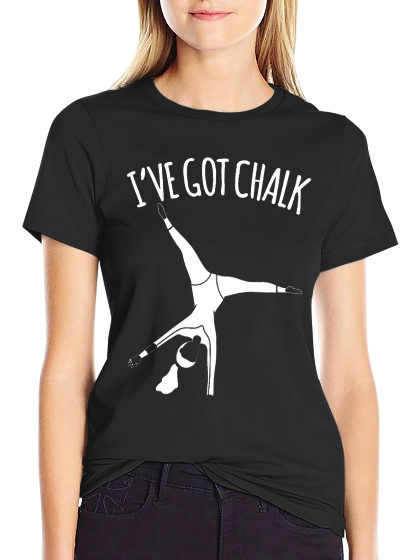 Camiseta Negra Gimnasia: Ive Got Chalk