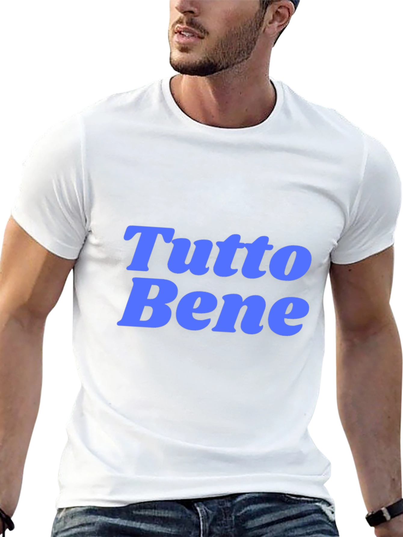 Camiseta Negra con Texto Tutto Bene