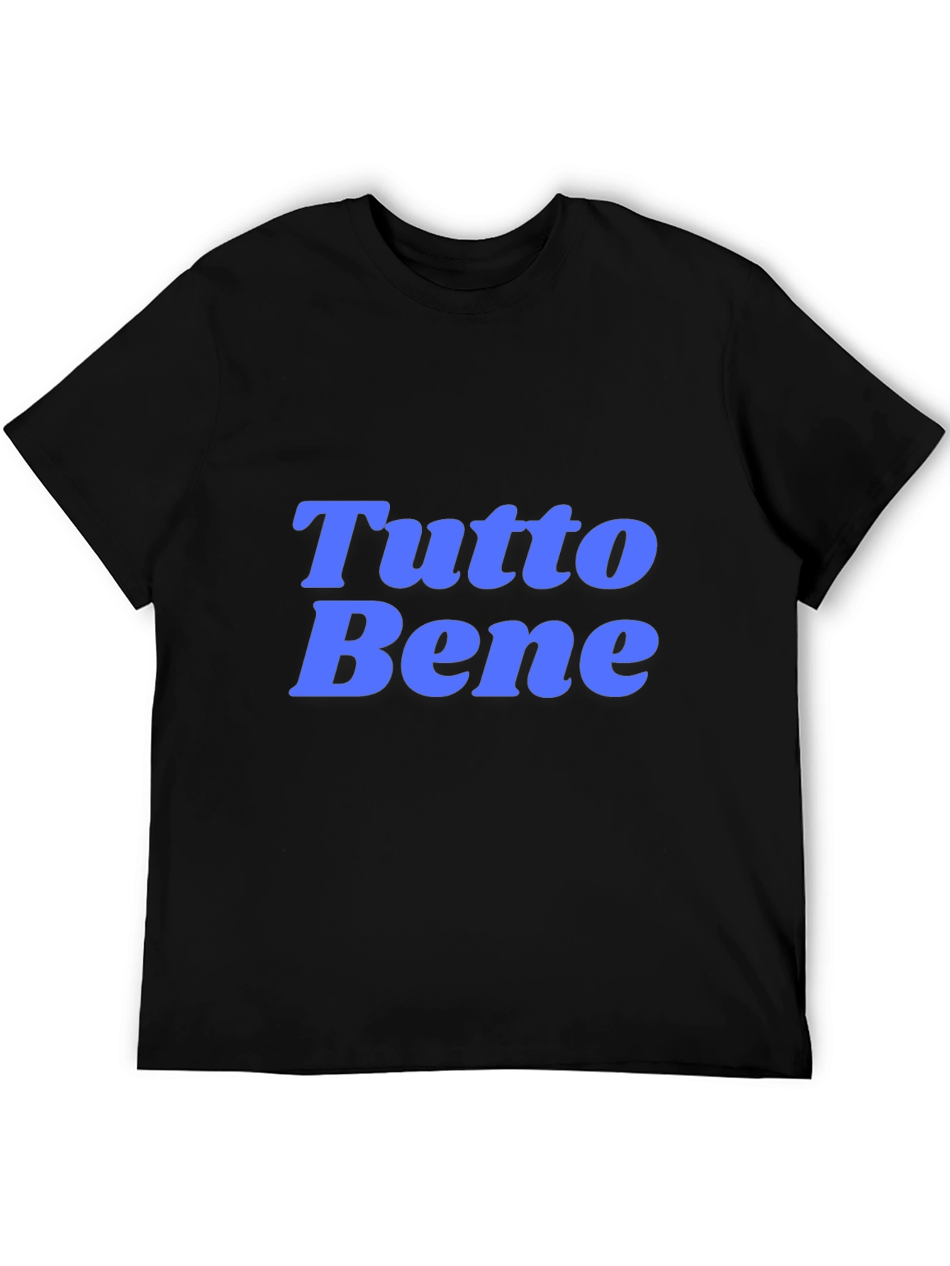 Camiseta Negra con Texto Tutto Bene