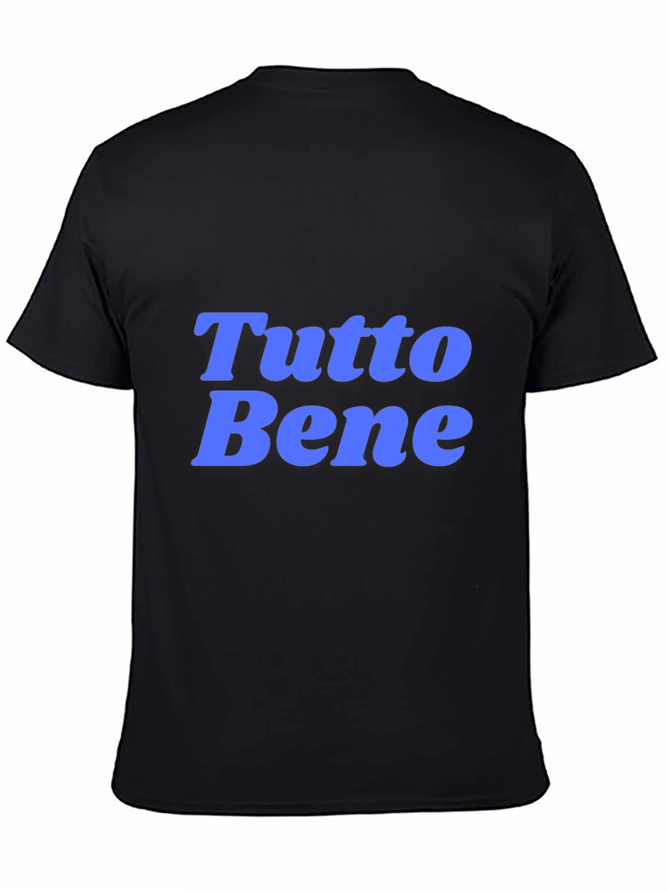 Camiseta Negra con Texto Tutto Bene