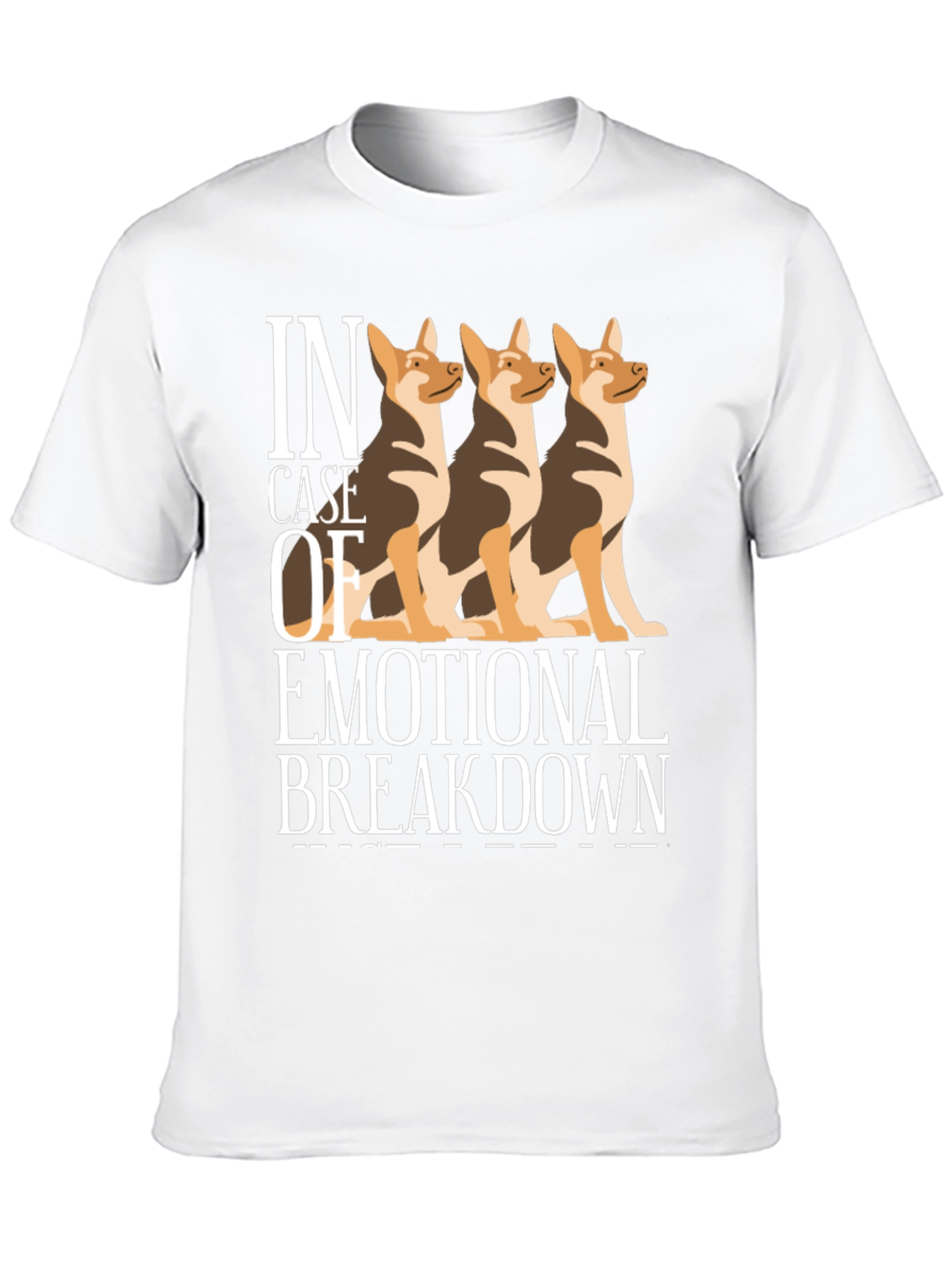 Camiseta Negra Colapso Emocional con Tres Perros