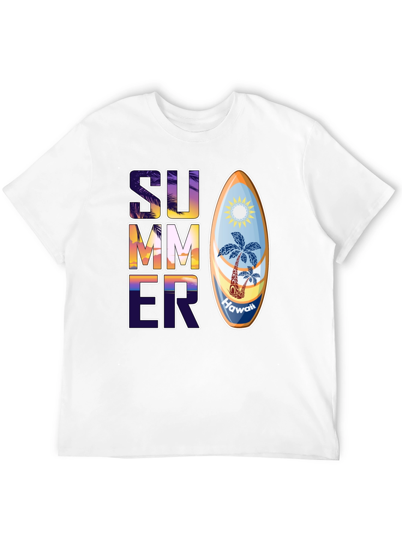 Camiseta Estampada de Verano Hawaii