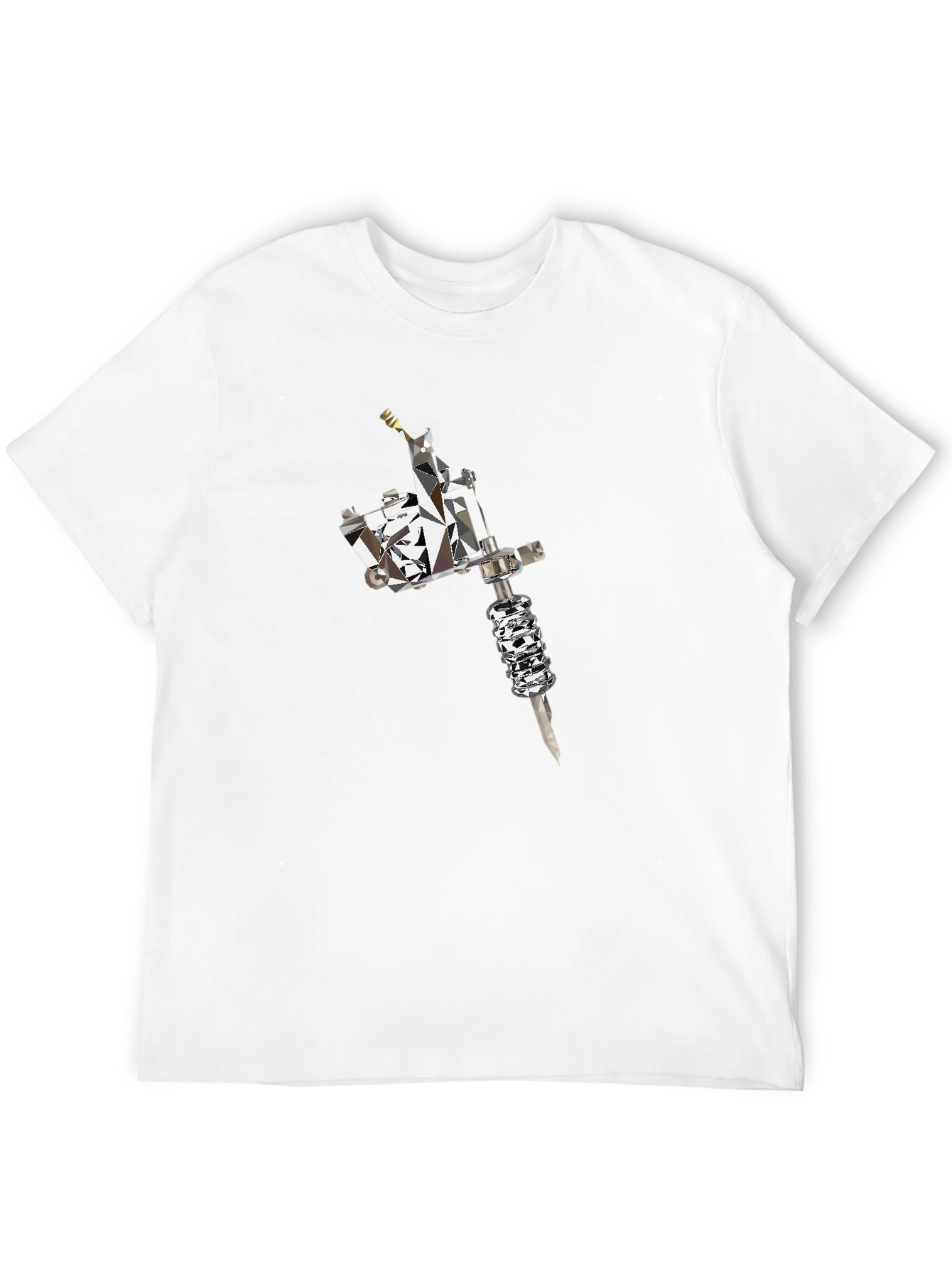 Camiseta Negra con Diseño de Máquina de Tatuaje