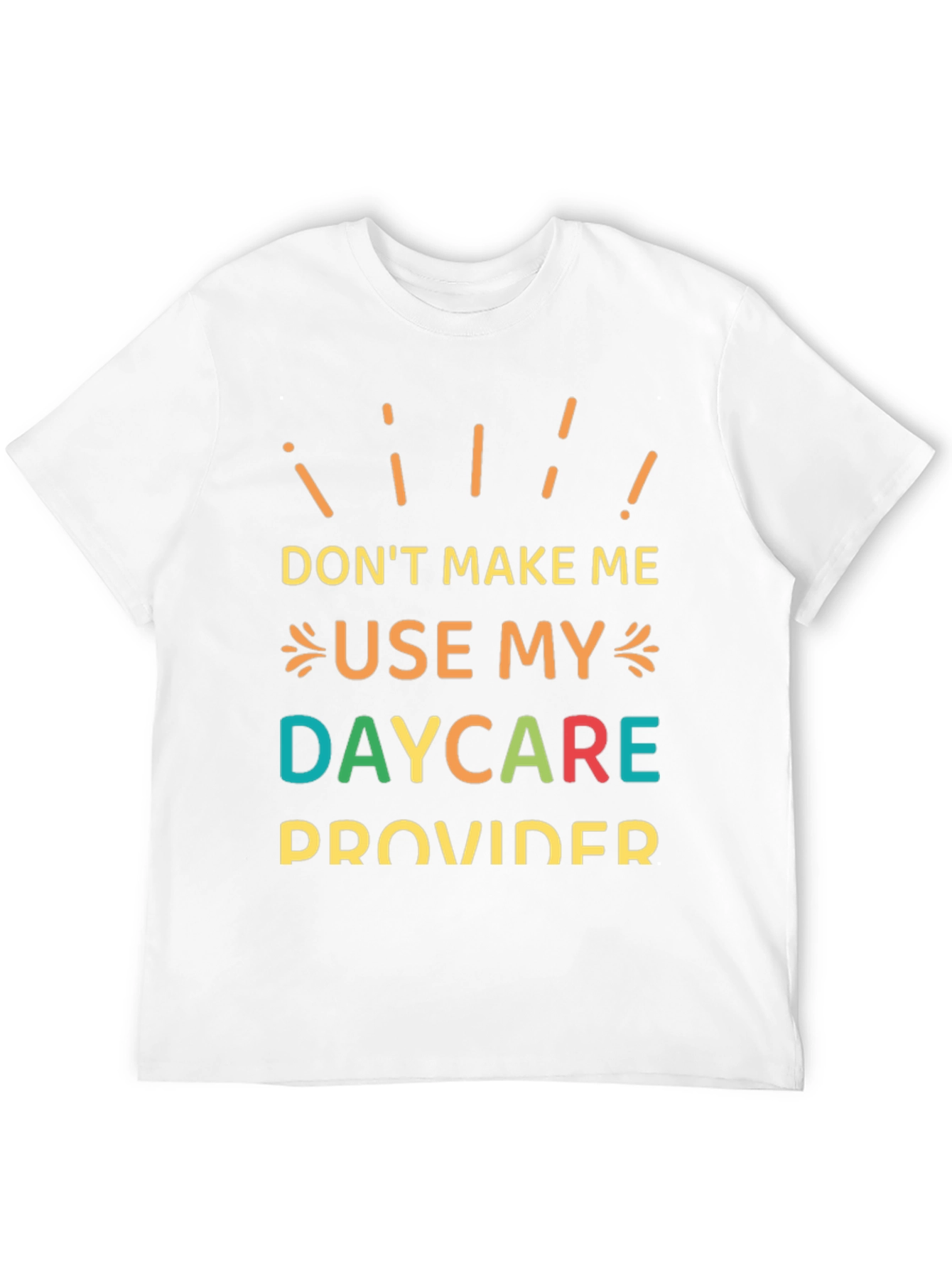 Camiseta Negra con Mensaje Divertido: ¡Daycare Provider!