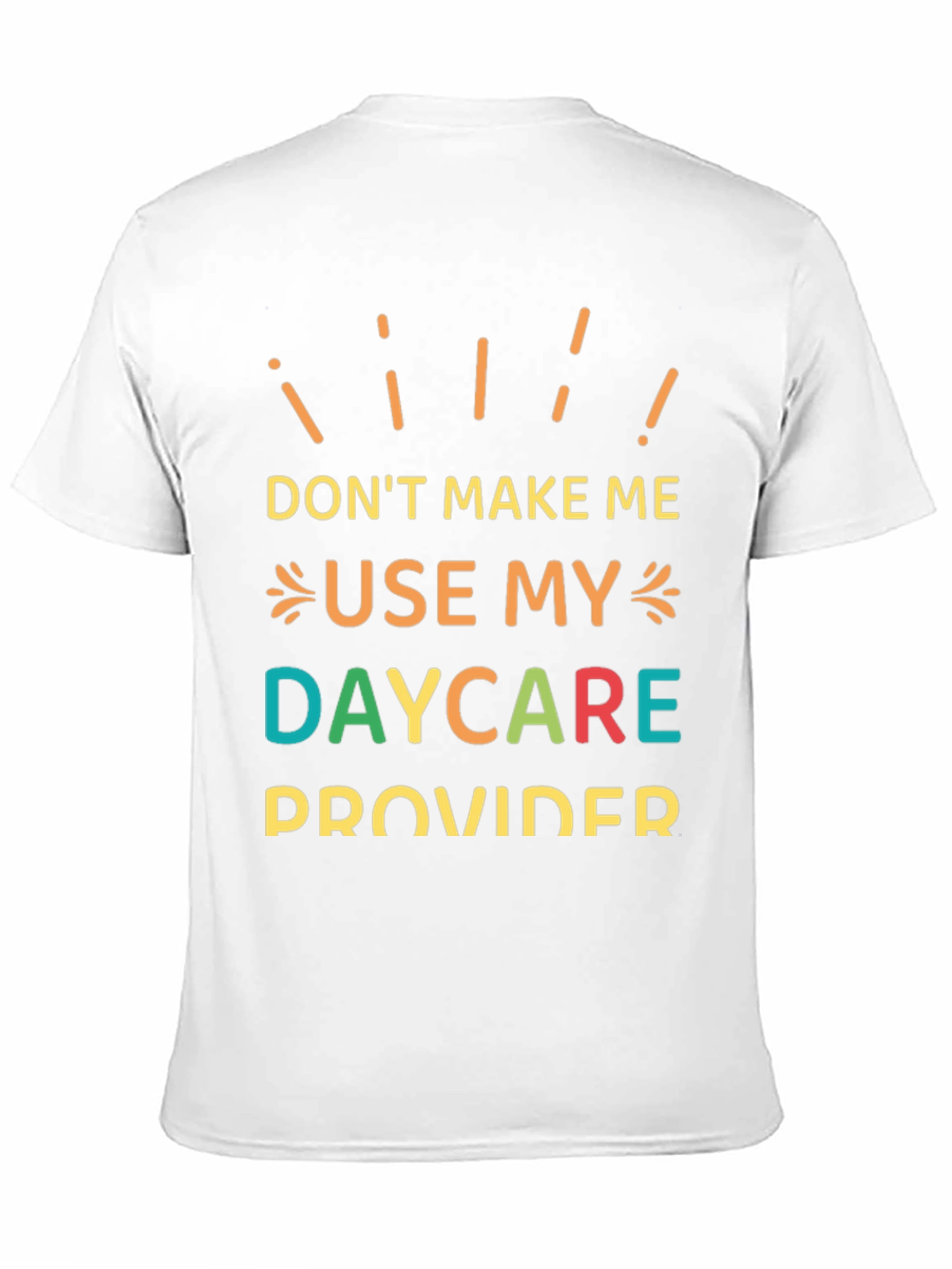 Camiseta Negra con Mensaje Divertido: ¡Daycare Provider!