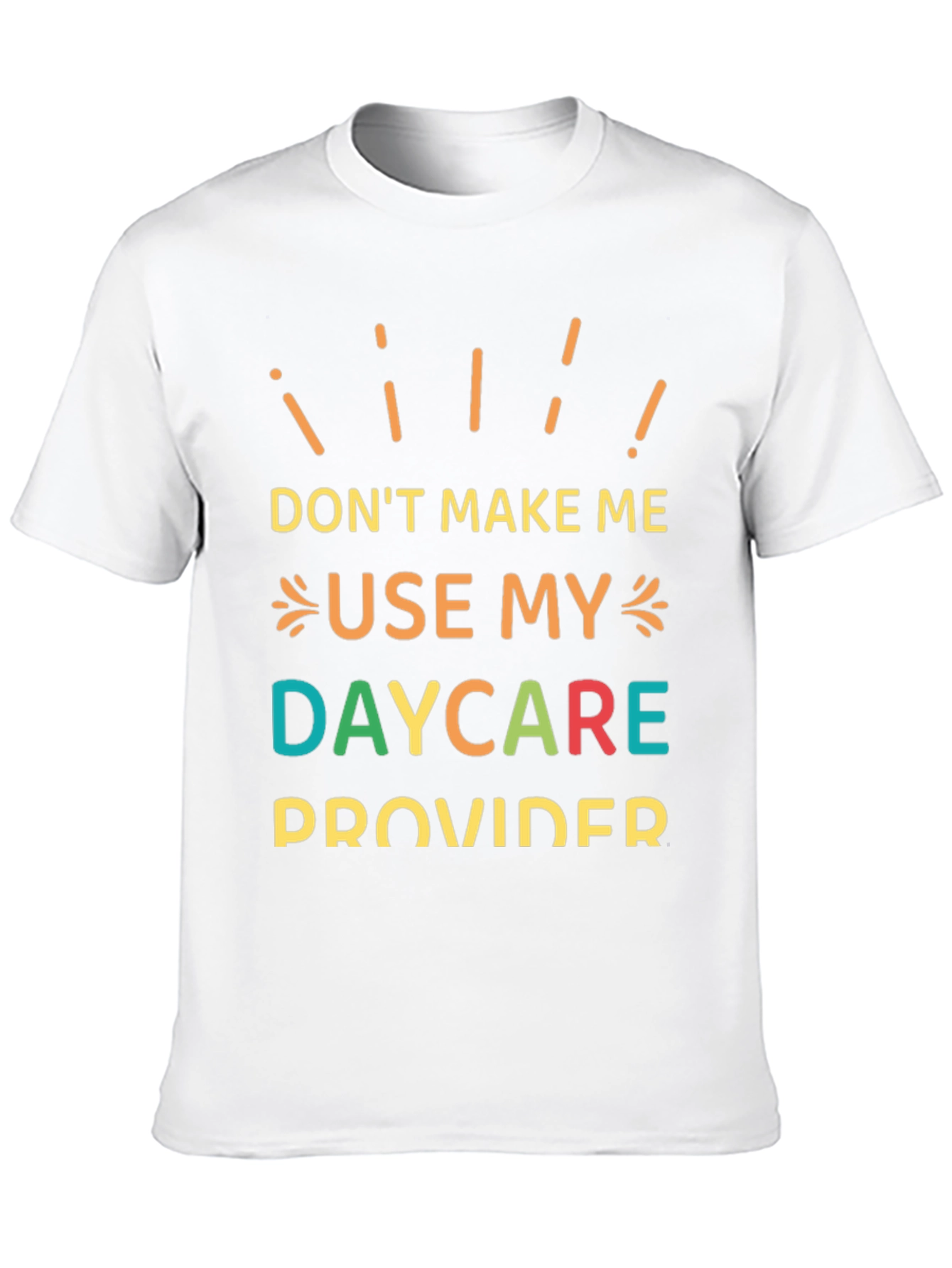 Camiseta Negra con Mensaje Divertido: ¡Daycare Provider!