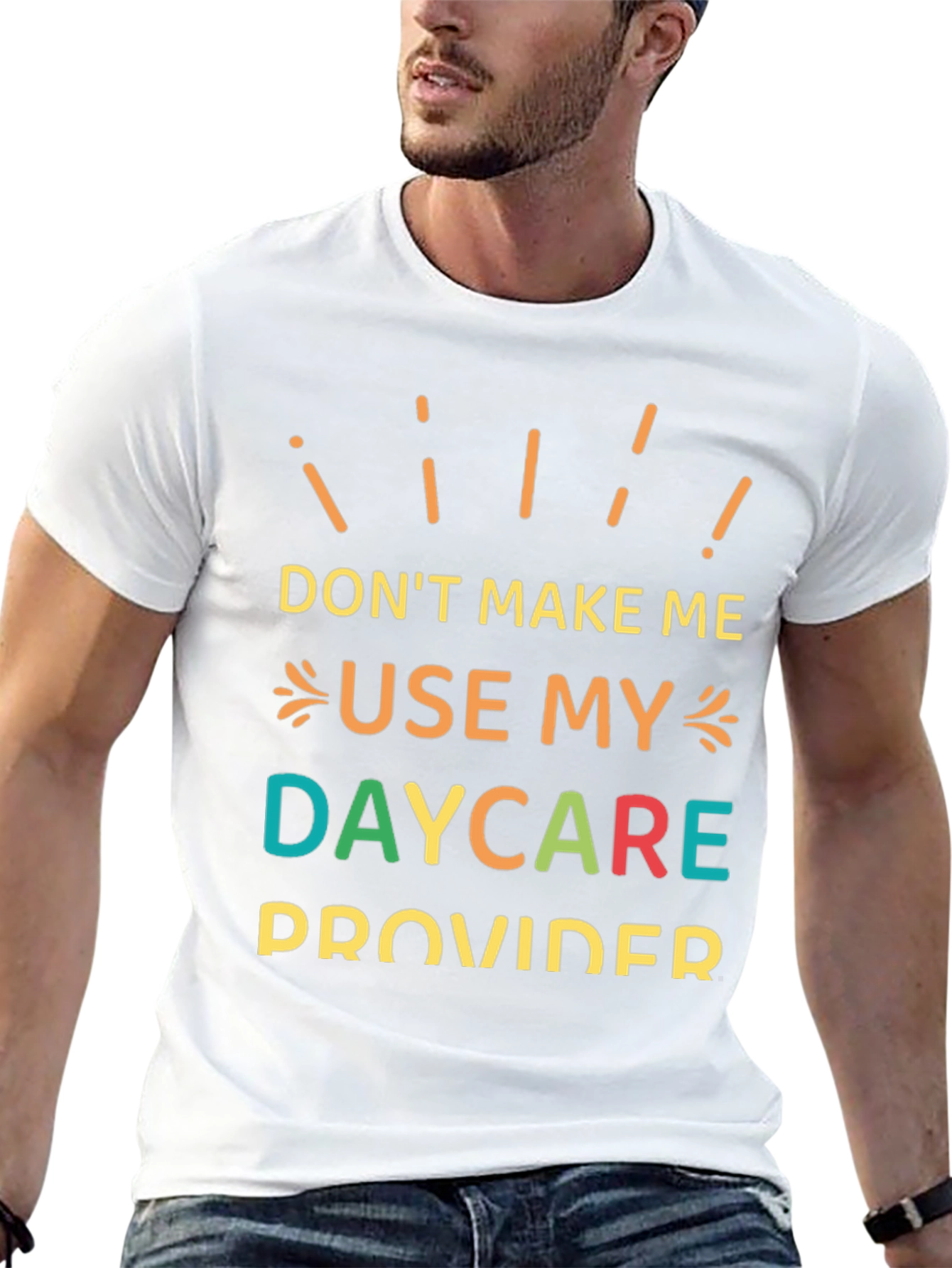 Camiseta Negra con Mensaje Divertido: ¡Daycare Provider!