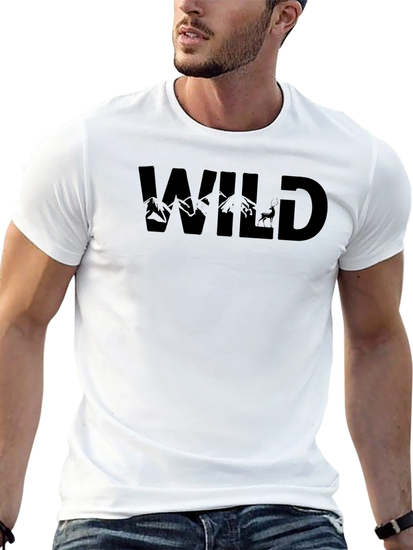 Camiseta Negra Wild para Aventura