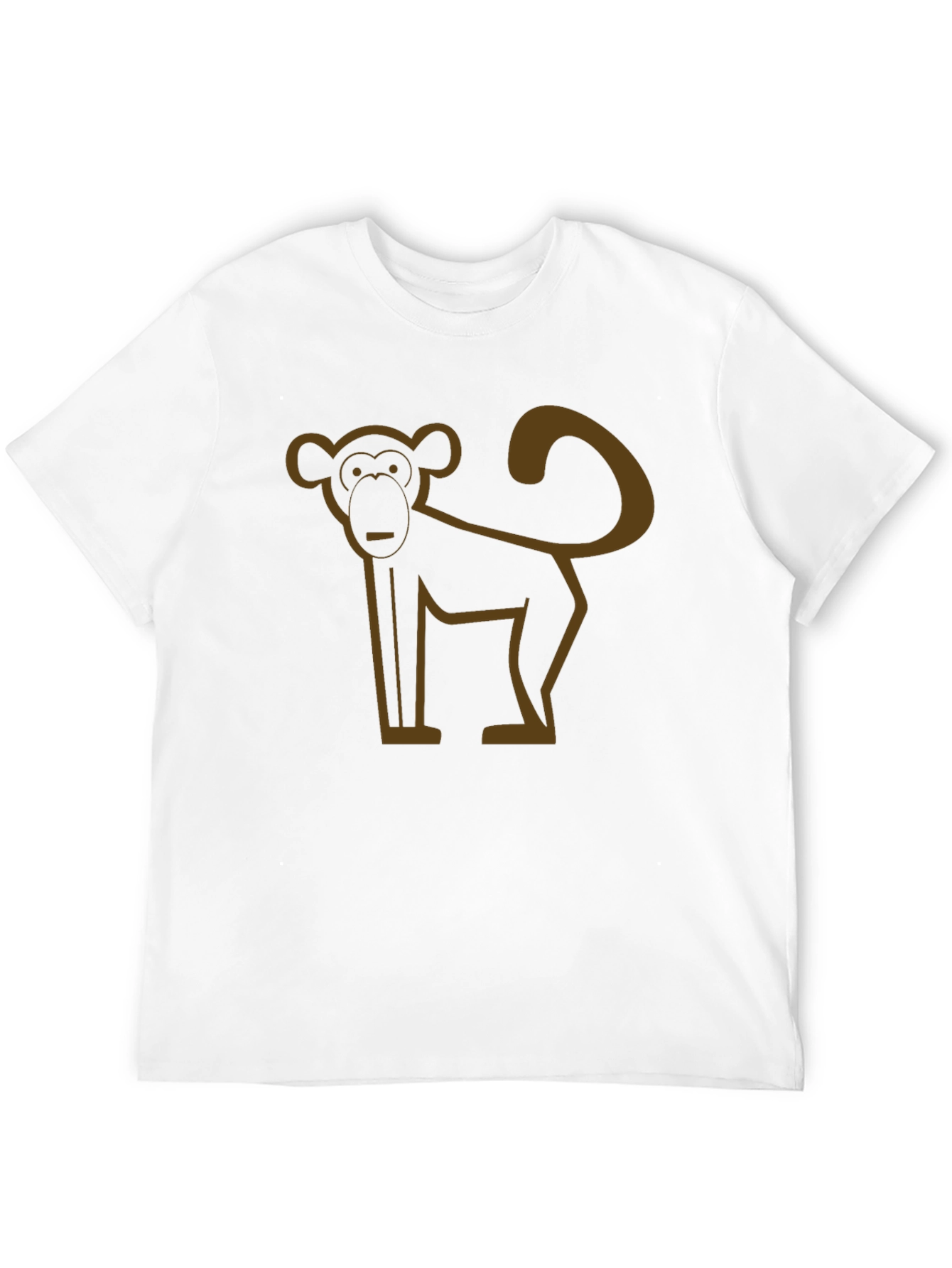 Camiseta Negra con Diseño de Mono Abstracto