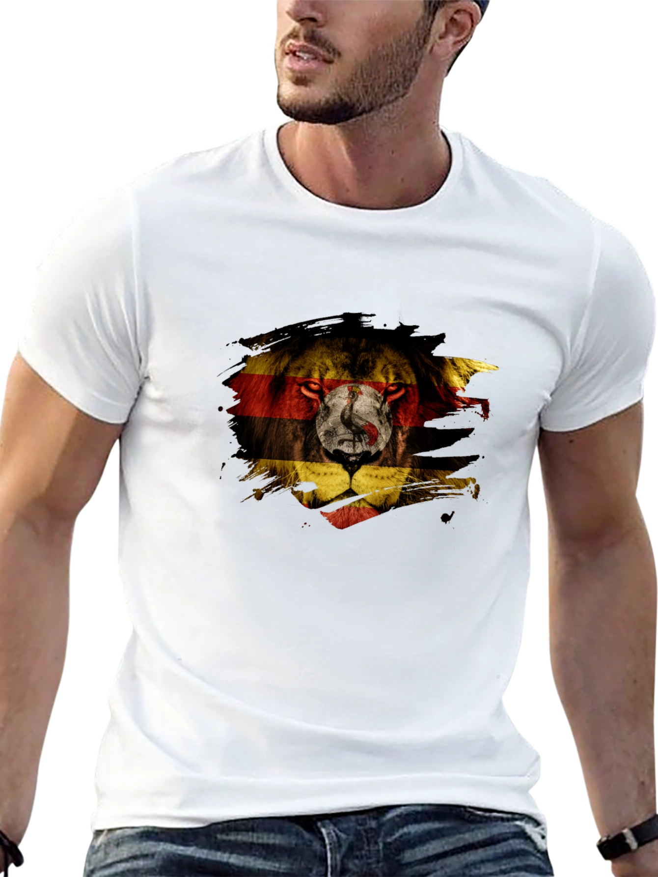 Camiseta Negra León Uganda Diseño Único