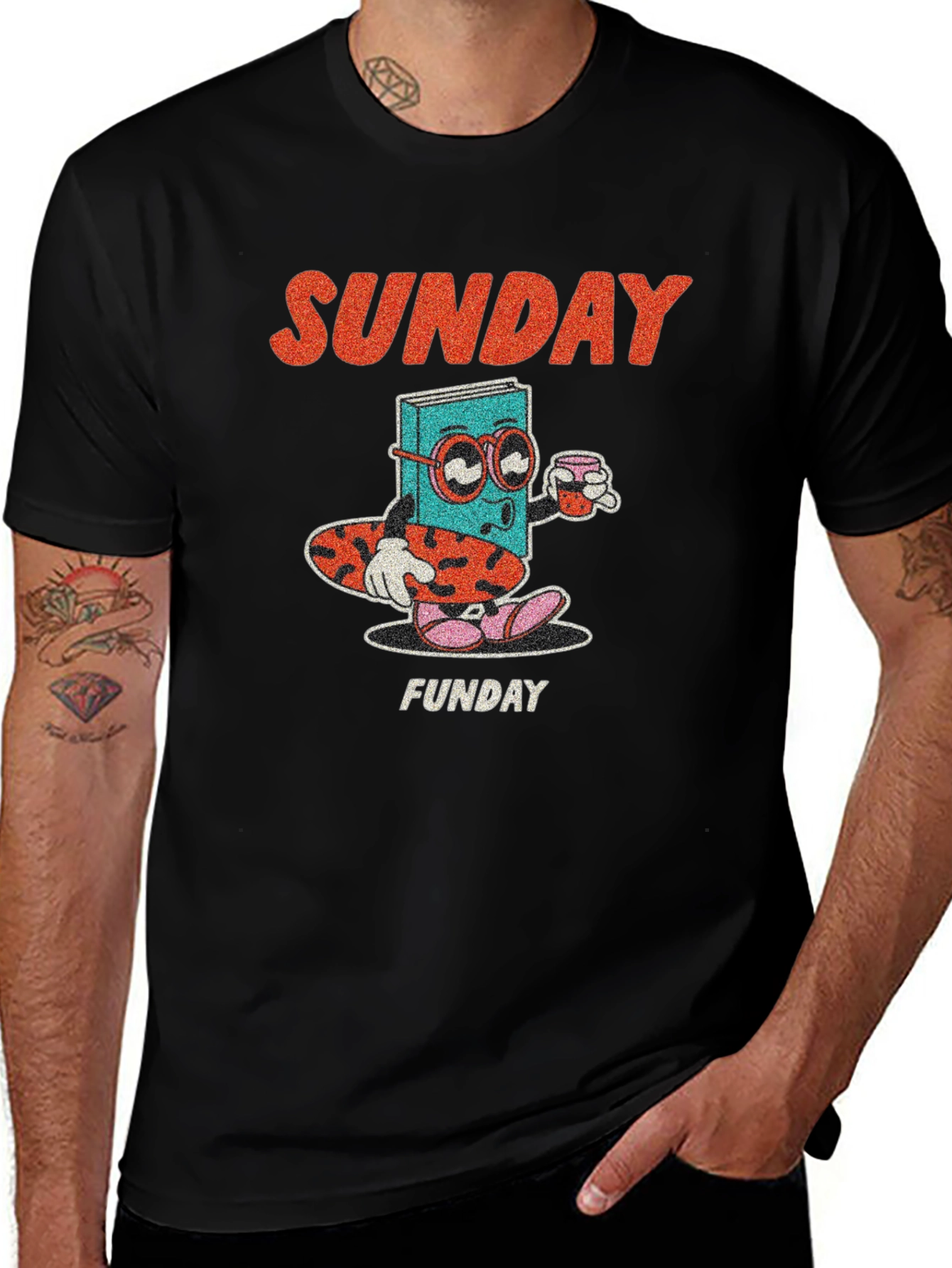 Camiseta Negra Domingo Divertido