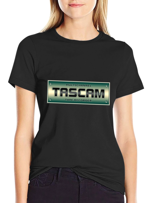 Camiseta Negra Tascam Multichannel Tape Recorder Hombre
