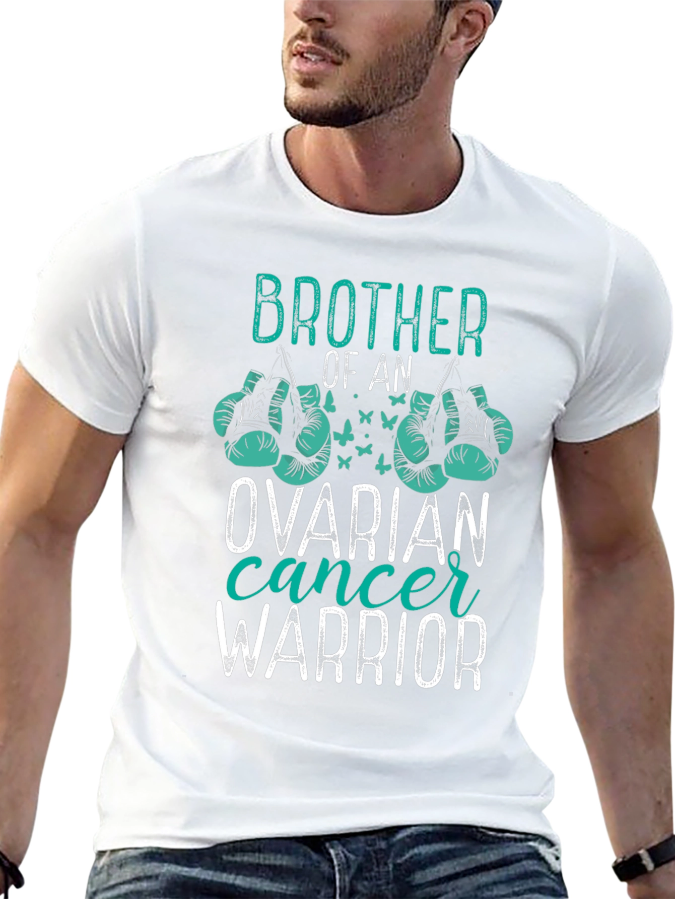 Camiseta Hermano Guerrero Cáncer Ovárico