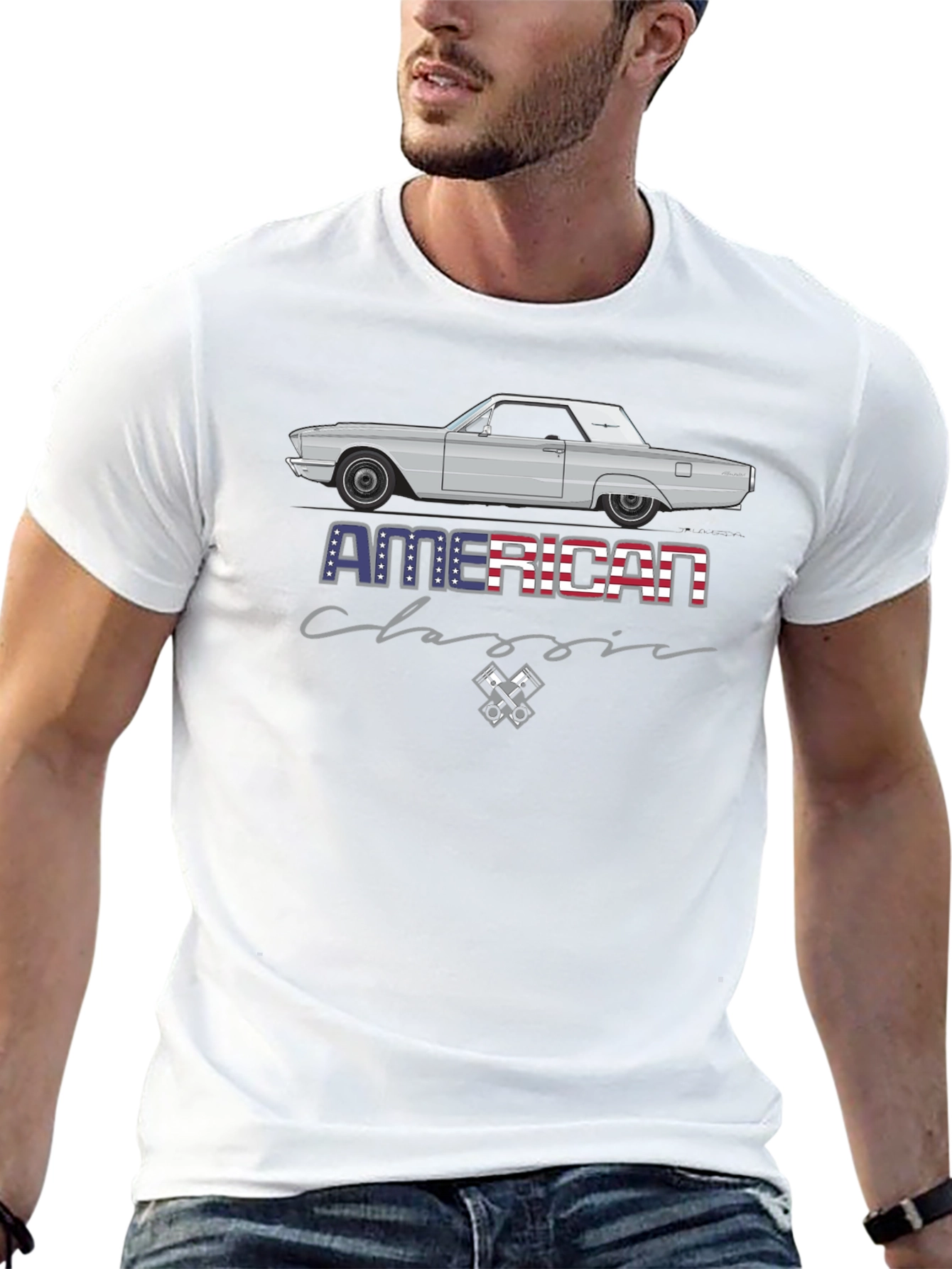 Camiseta Clásica Americana de Coche Antiguo