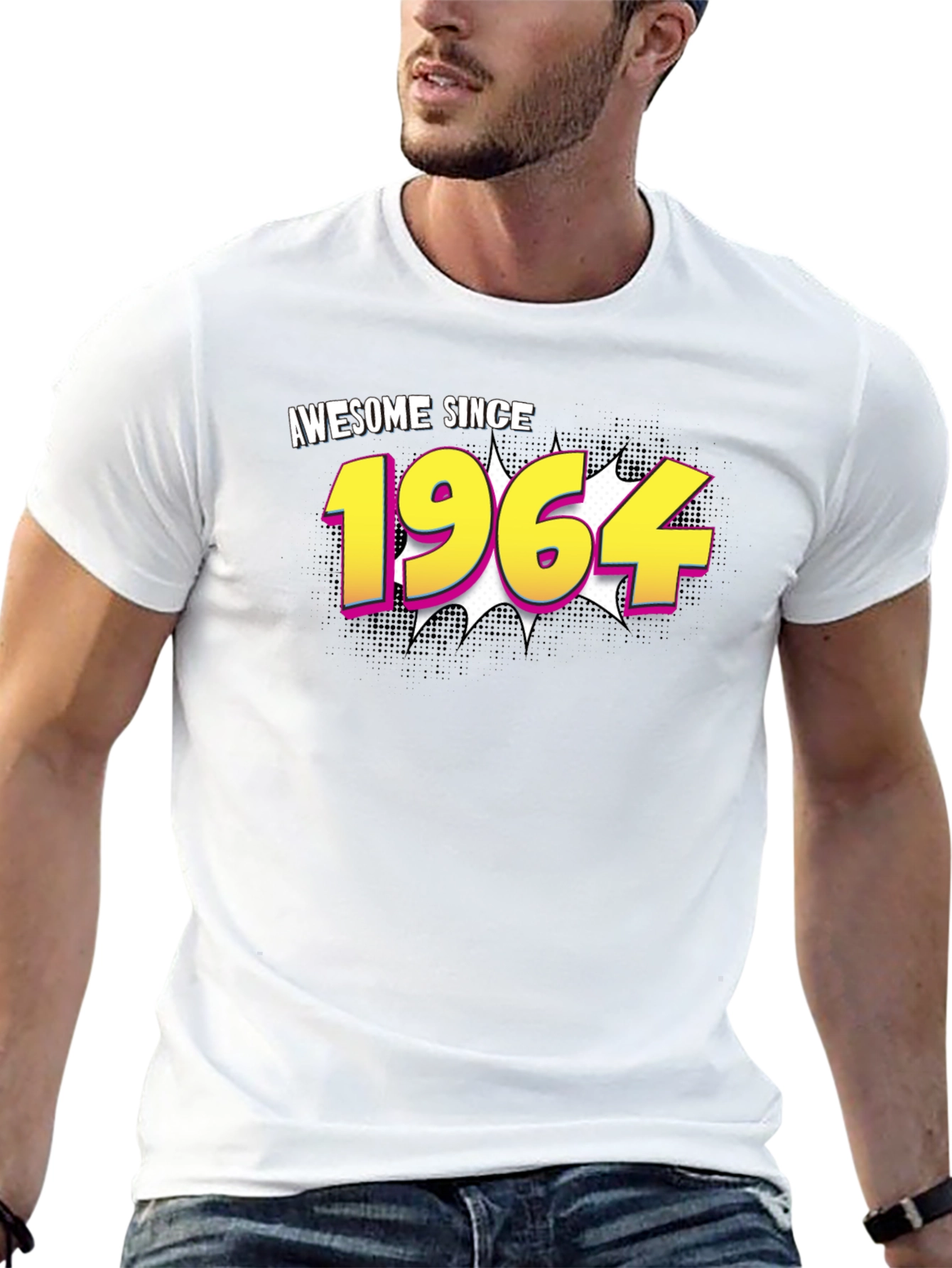 Camiseta Negra Awesome Since 1964