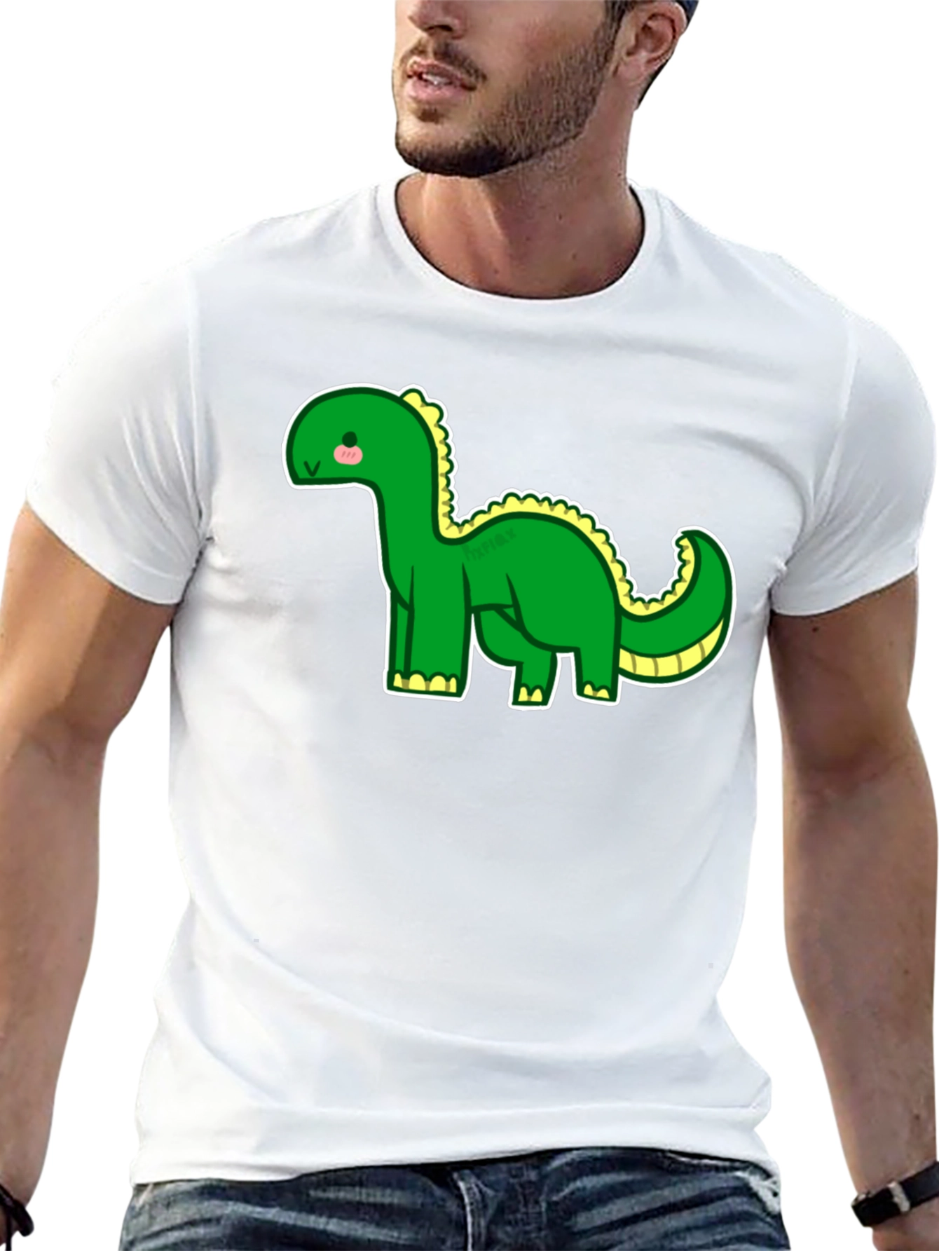 Camiseta Negra con Dinosaurio Adorable