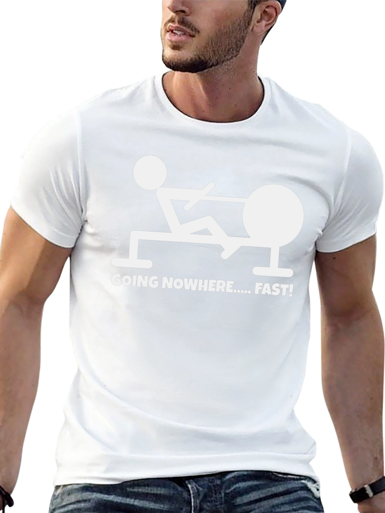Camiseta Negra Divertida: ¡Yendo a Ninguna Parte... Rápido!