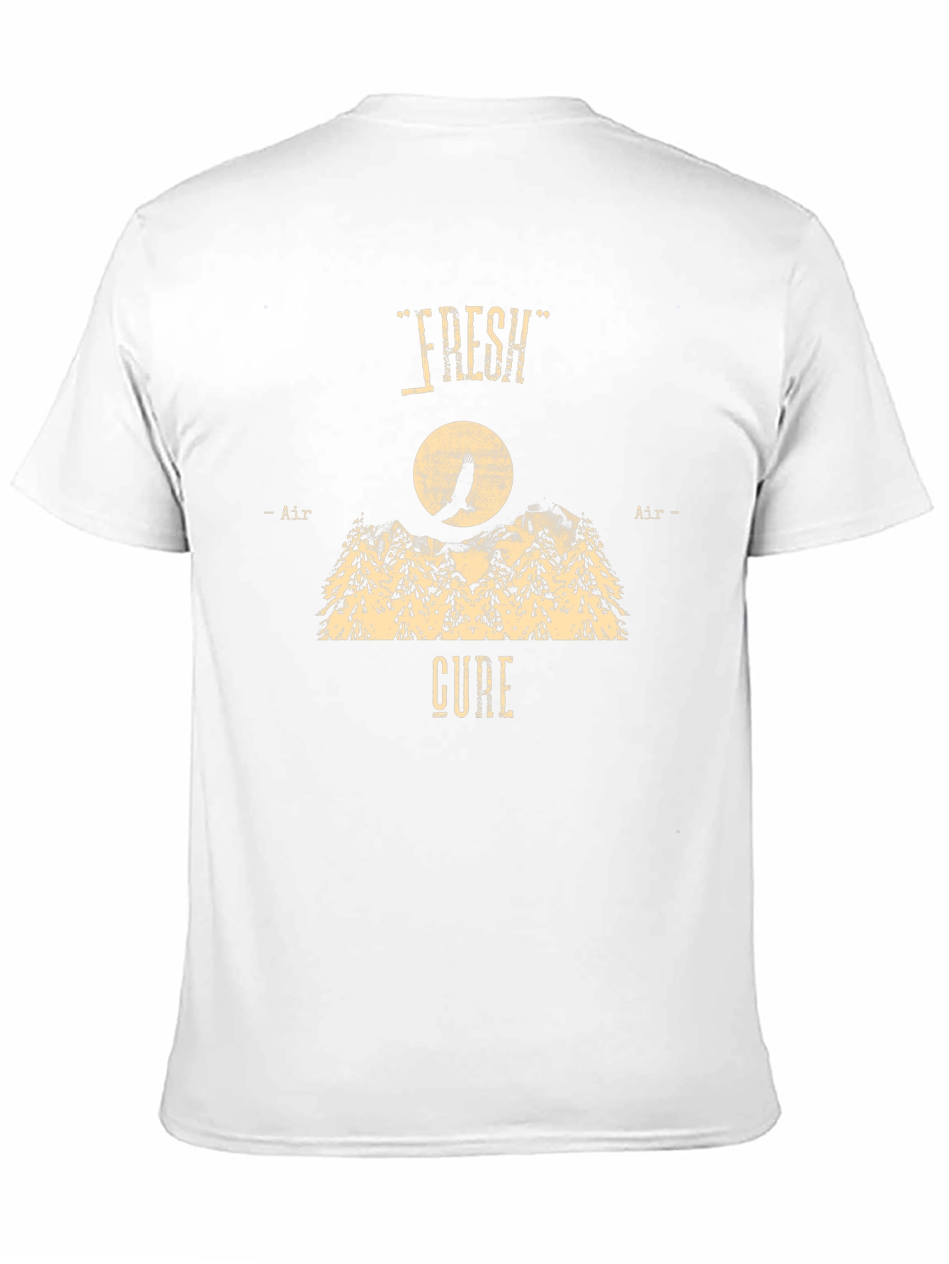 Camiseta Negra Fresh Air Cure Diseño Montaña