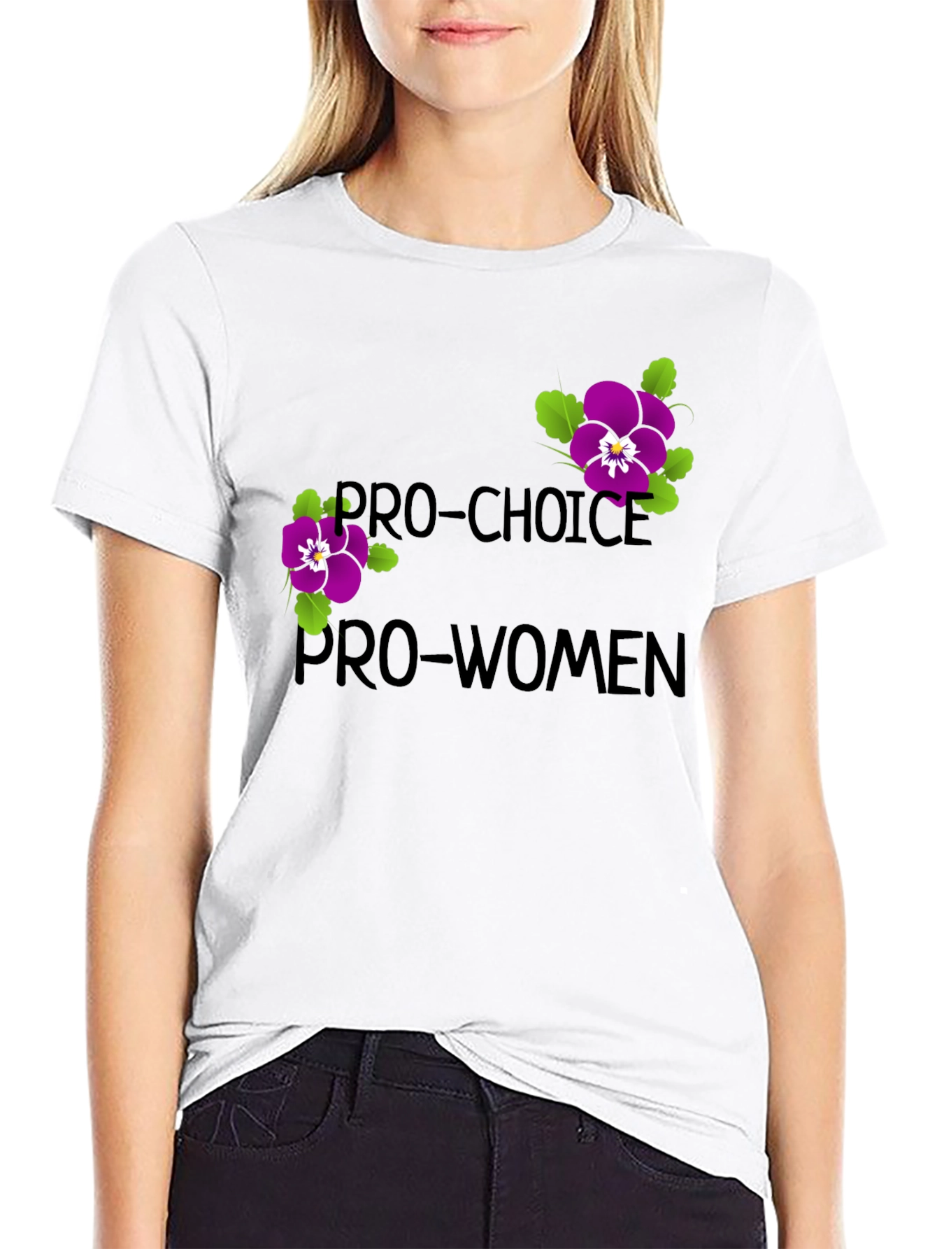 Camiseta Pro-Choice Pro-Mujeres Diseño Floral