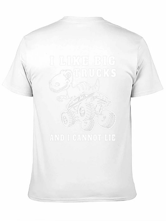 Camiseta Negra: Me Gustan Camiones Grandes y No Puedo Mentir