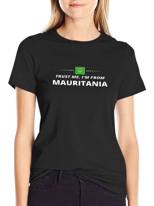 Camiseta Negra Confía en Mí Soy de Mauritania