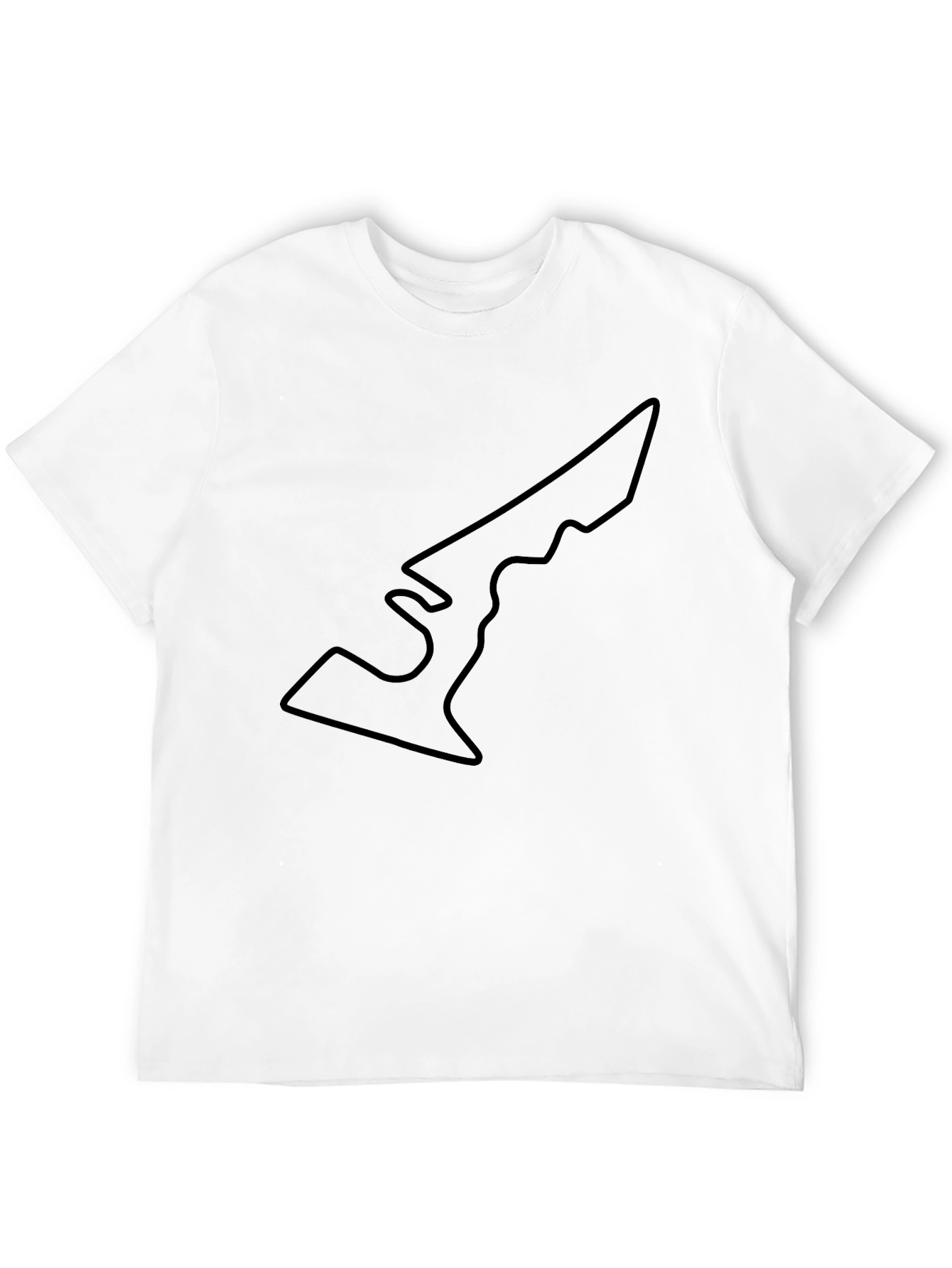 Camiseta Negra con Diseño de Pista de Carreras