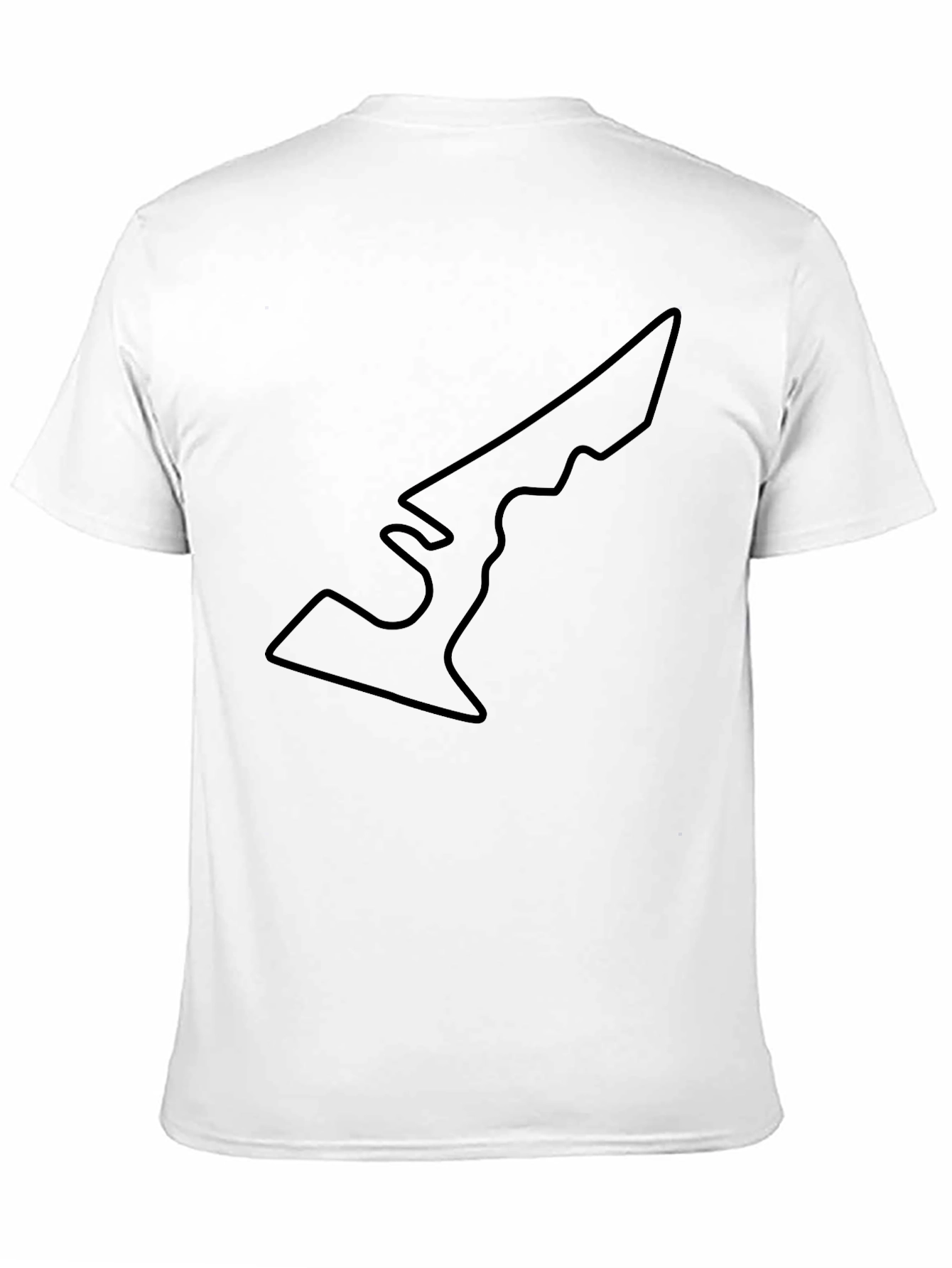 Camiseta Negra con Diseño de Pista de Carreras