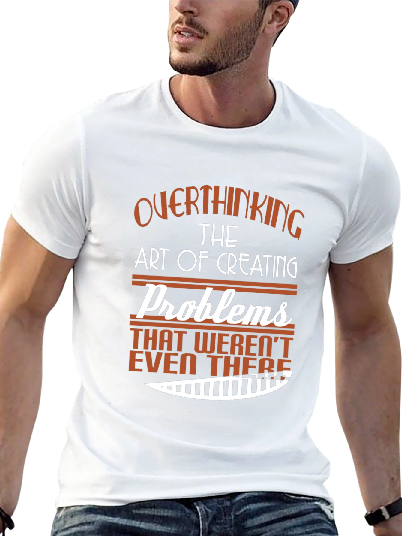 Camiseta Negra con Diseño Gráfico Overthinking