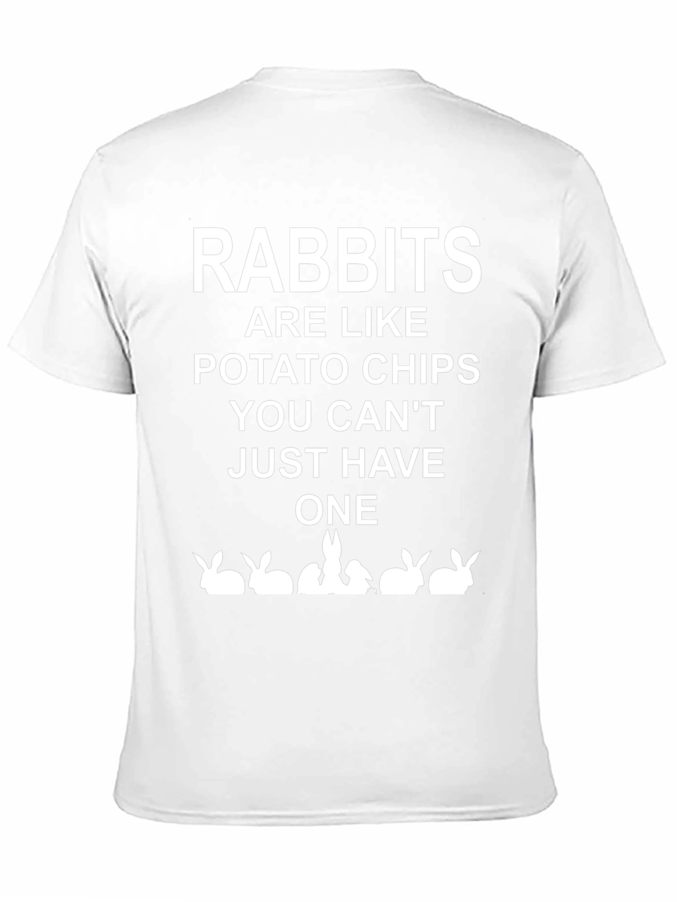 Camiseta con Estampado Rabbits are like potato chips
