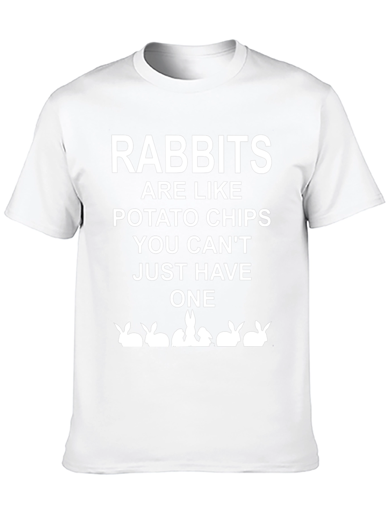 Camiseta con Estampado Rabbits are like potato chips