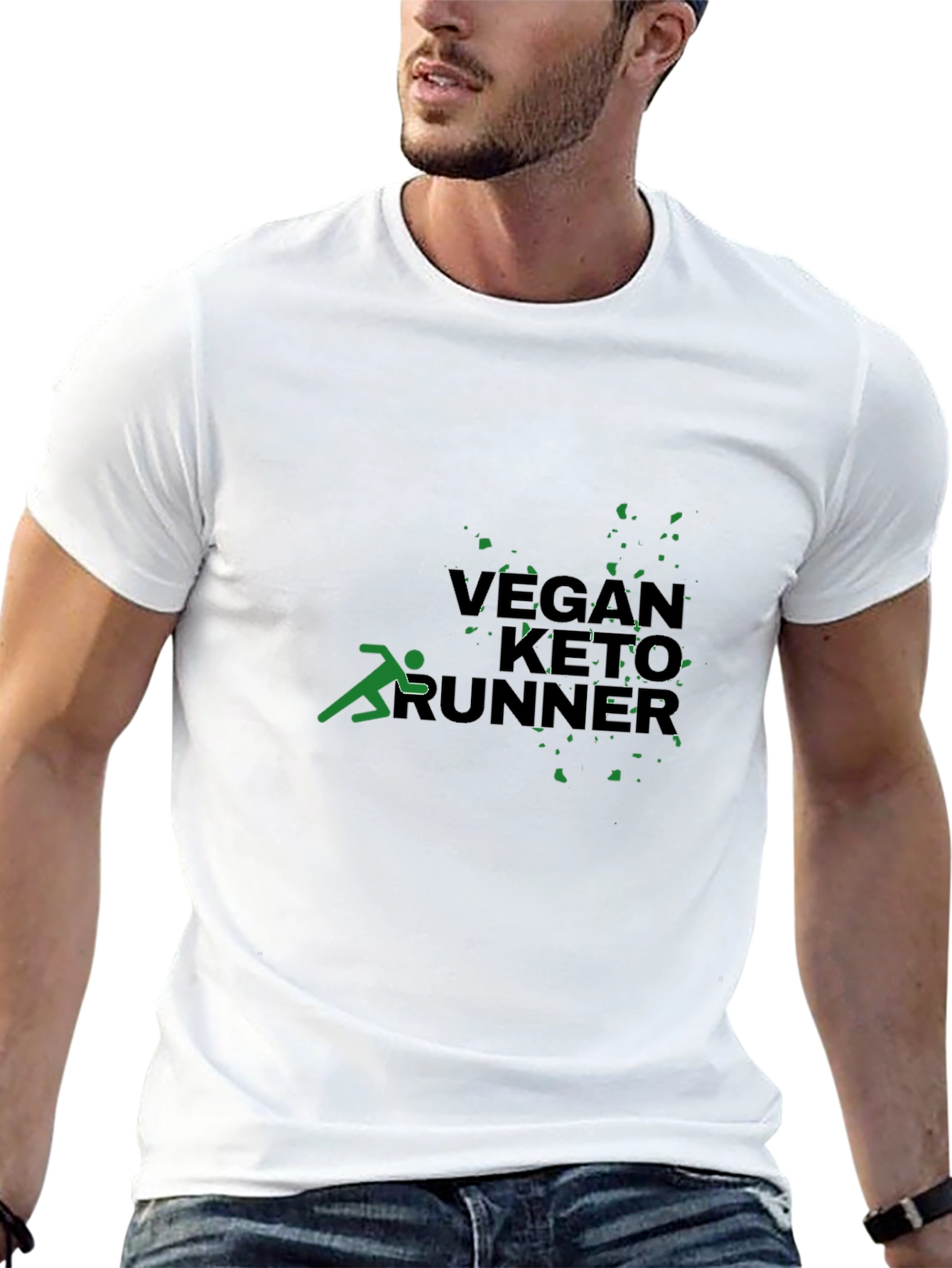 Camiseta Negra: Vegan Keto Runner