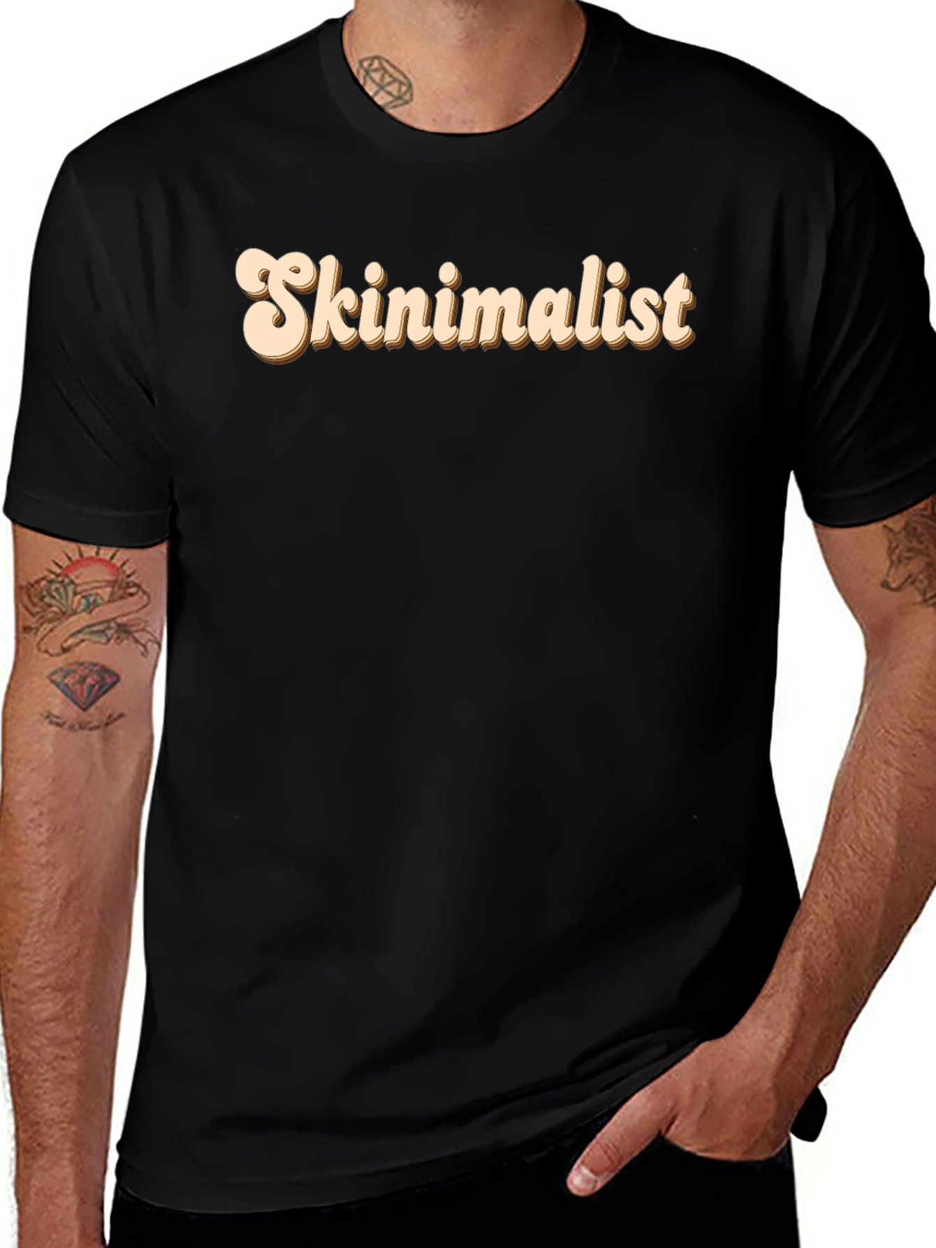 Camiseta Negra Skinimalist Retro