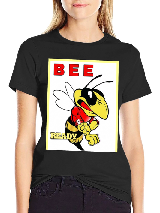 Camiseta Negra con Diseño de Abeja Bee Ready