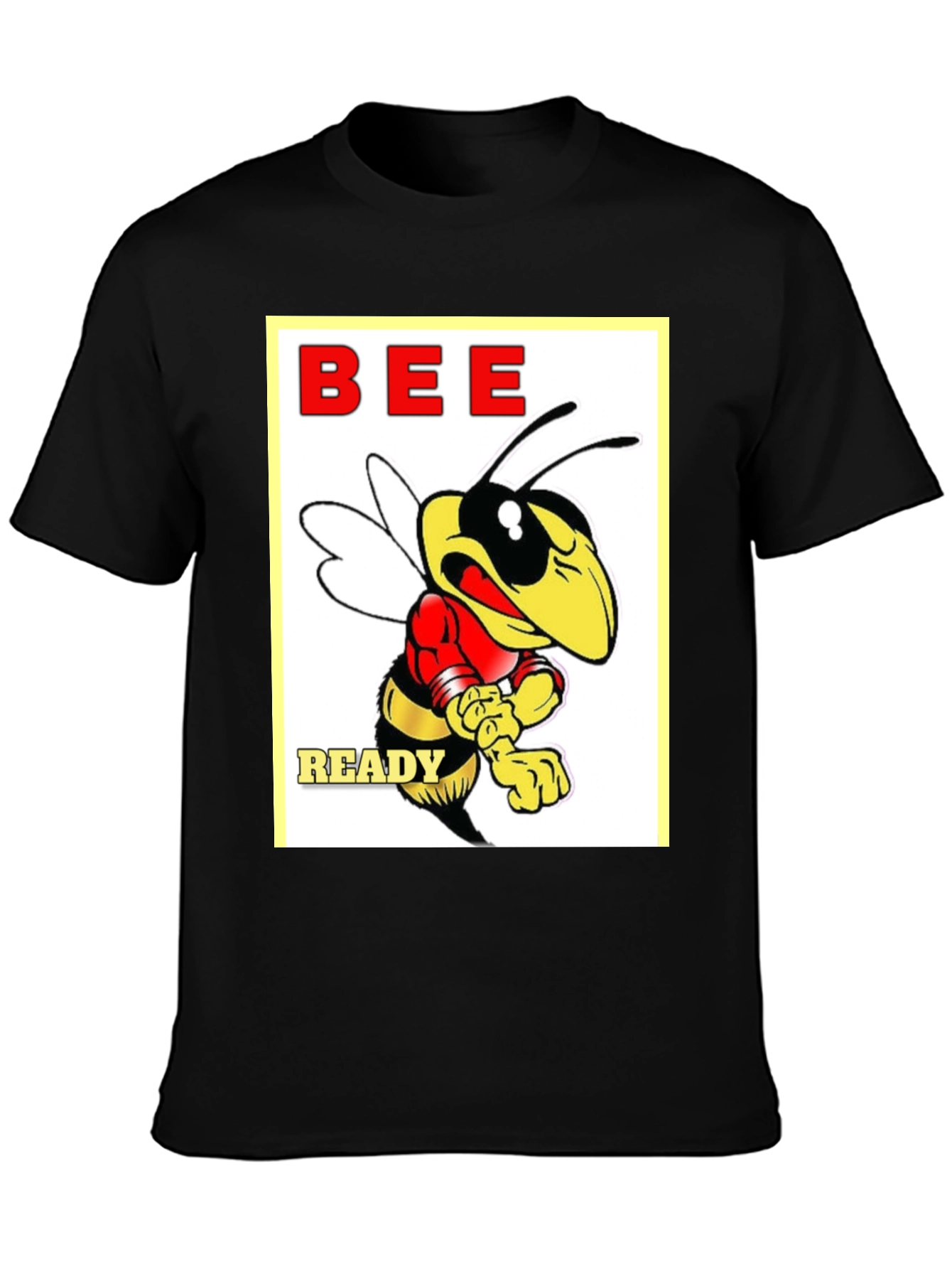 Camiseta Negra con Diseño de Abeja Bee Ready