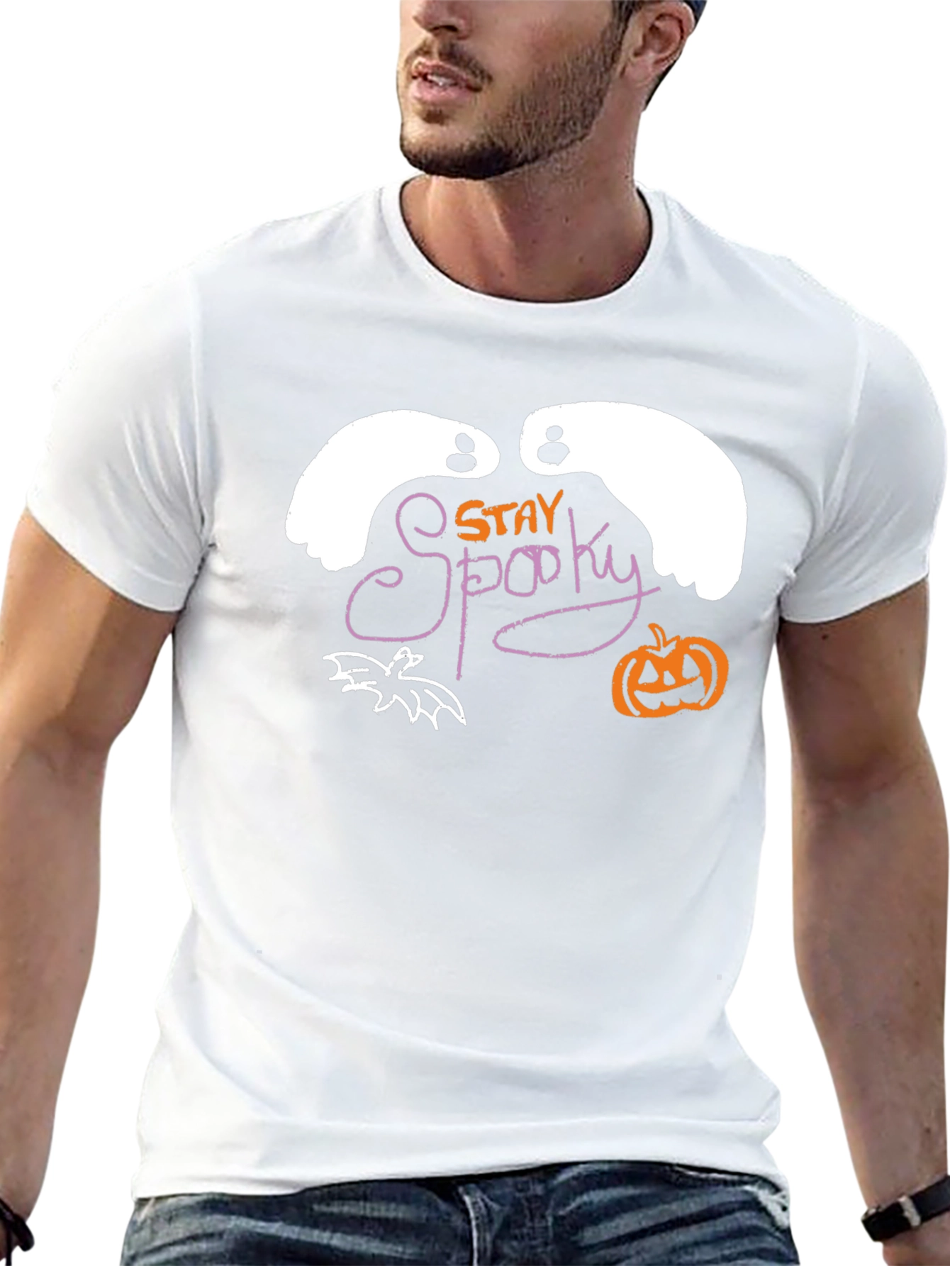 Camiseta Negra Stay Spooky Halloween