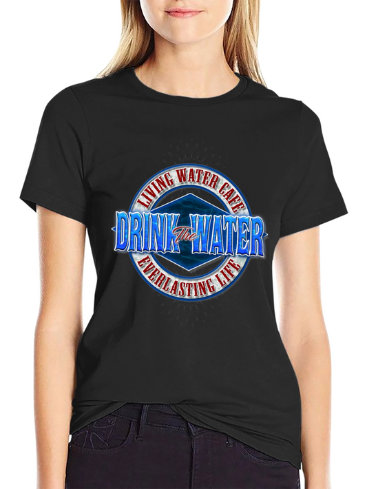Camiseta Negra: Agua Viva Vida Eterna