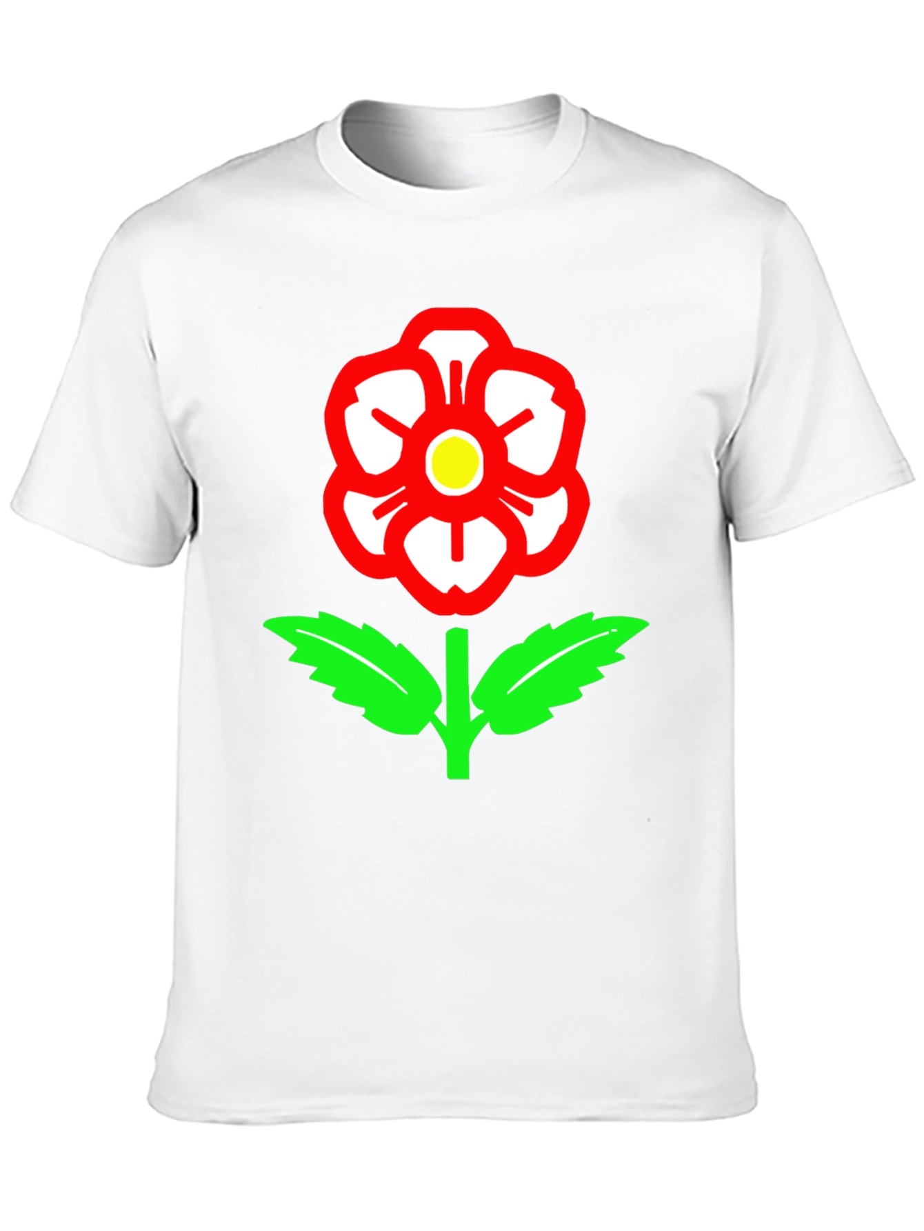 Camiseta Negra con Rosa de Lancashire
