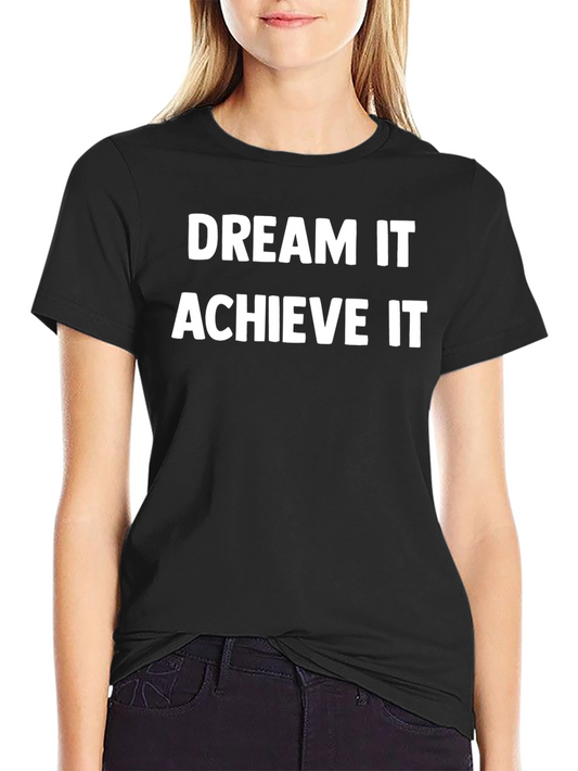 Camiseta Negra Inspiracional Sueña Logra