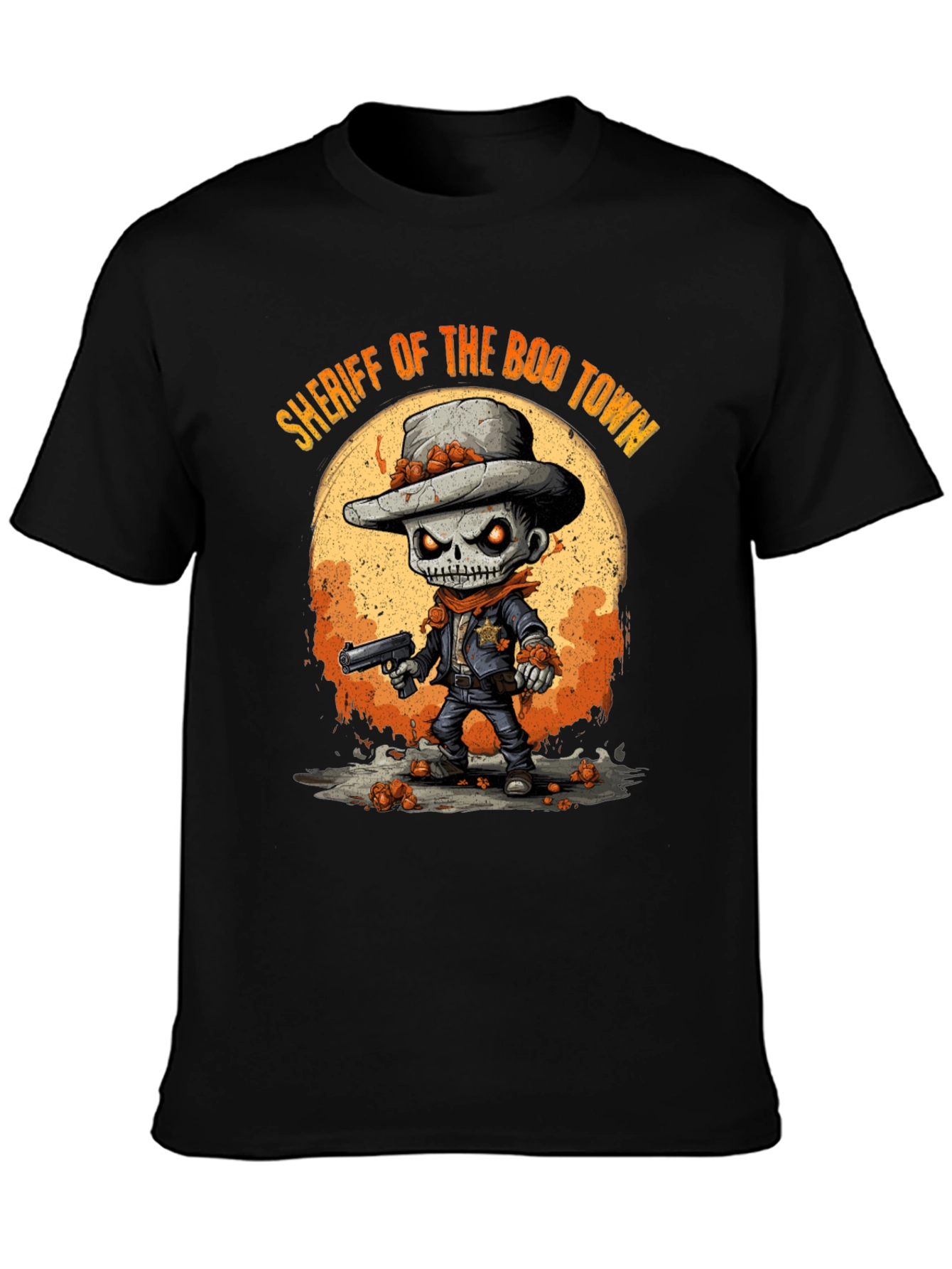 Camiseta Halloween Sheriff Esqueleto