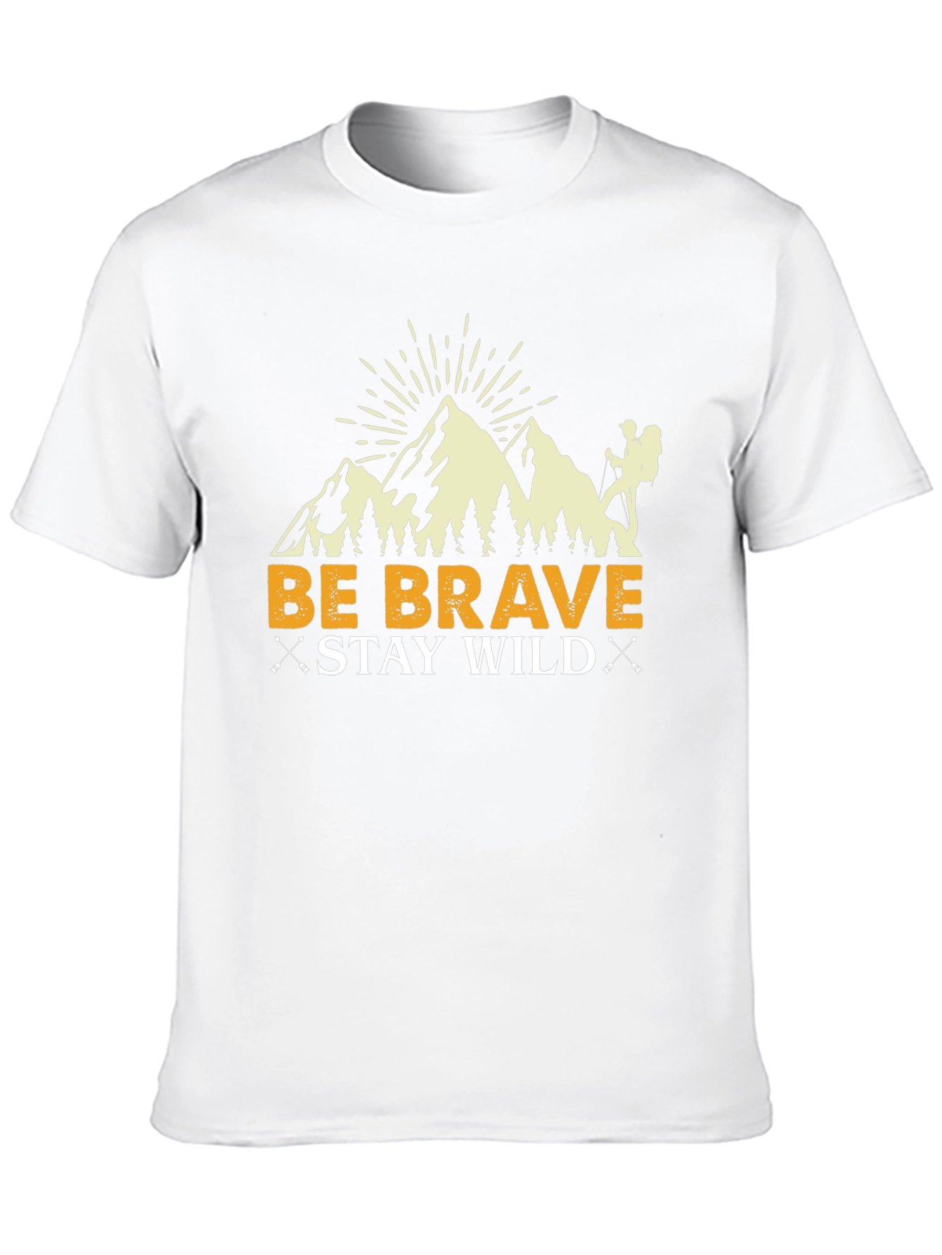 Camiseta Negra Be Brave Stay Wild para Aventureros