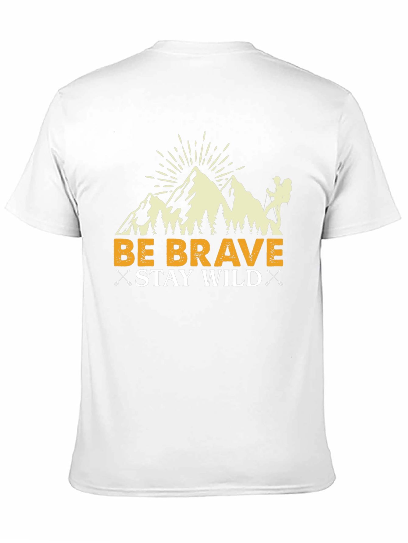 Camiseta Negra Be Brave Stay Wild para Aventureros