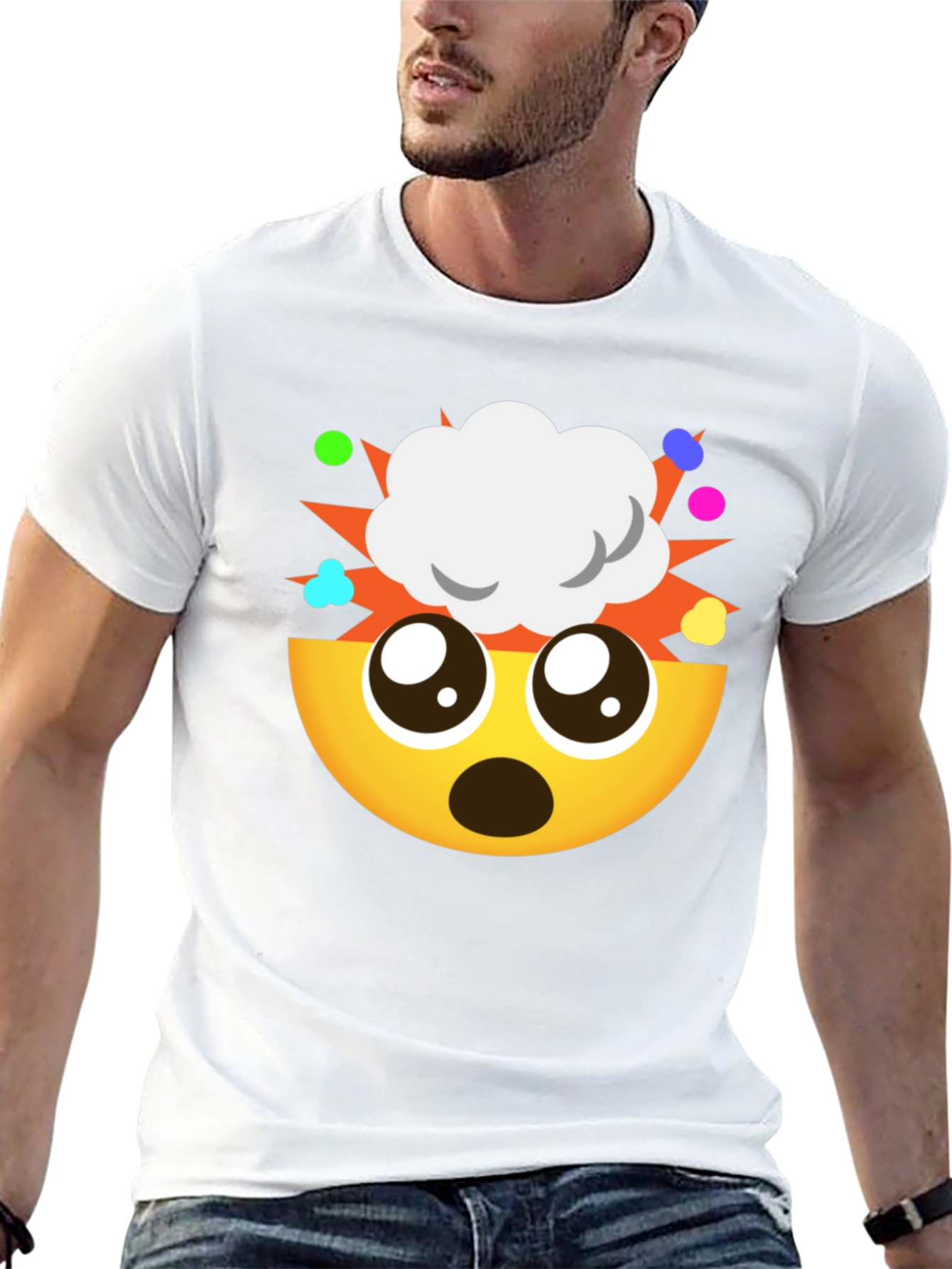 Camiseta Negra Emoji ¡Explosión de Ideas!