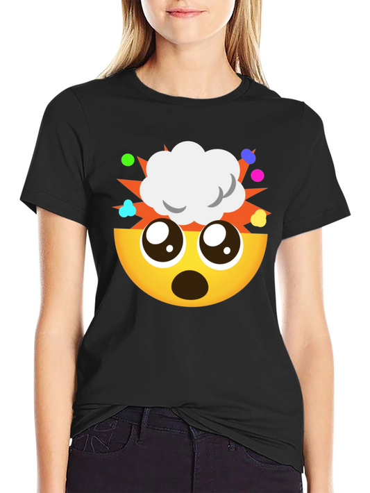 Camiseta Negra Emoji ¡Explosión de Ideas!