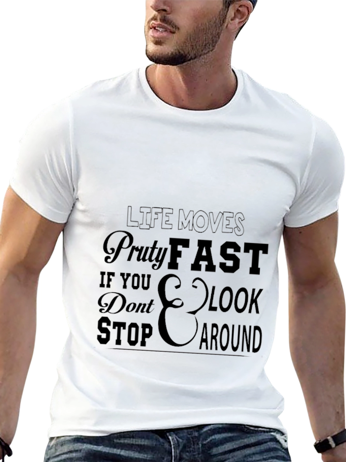 Camiseta Negra con Mensaje Motivacional