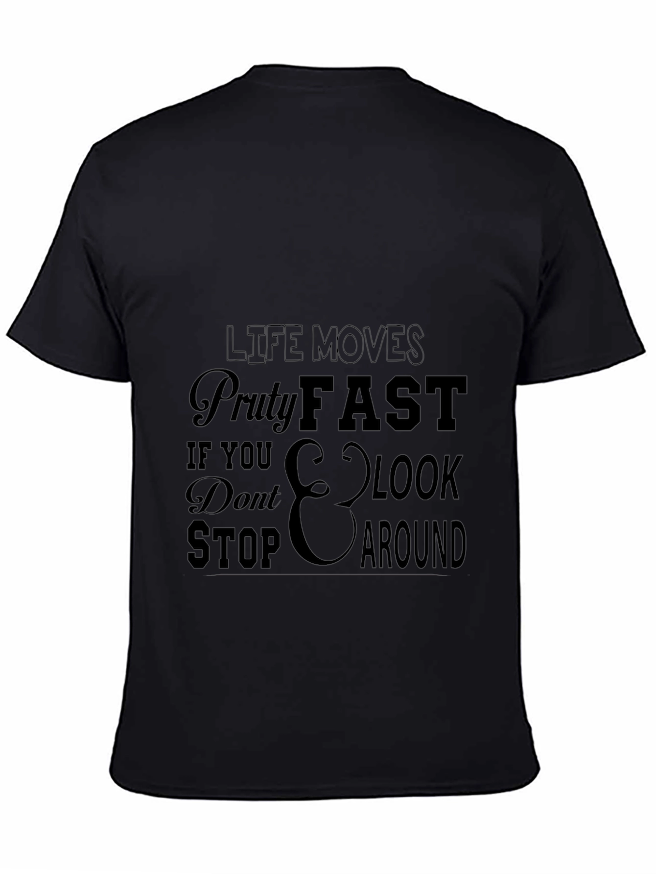 Camiseta Negra con Mensaje Motivacional